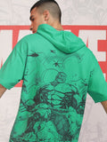 Marvel By Highlander Men Green Hulk Hooded Pullover Sweatshirt - Green - Image 1