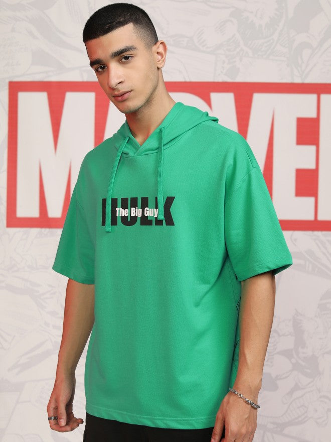 Marvel By Highlander Men Green Hulk Hooded Pullover Sweatshirt - Green - Image 4