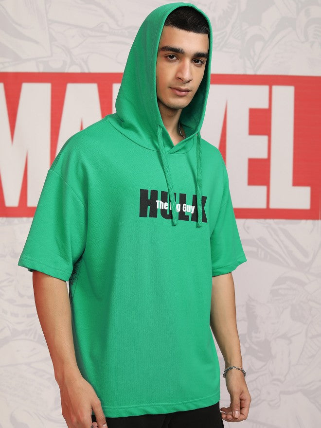 Marvel By Highlander Men Green Hulk Hooded Pullover Sweatshirt - Green - Image 6