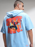 Marvel By Highlander Men Blue Spider-Man Hooded Pullover Sweatshirt - Blue - Image 1