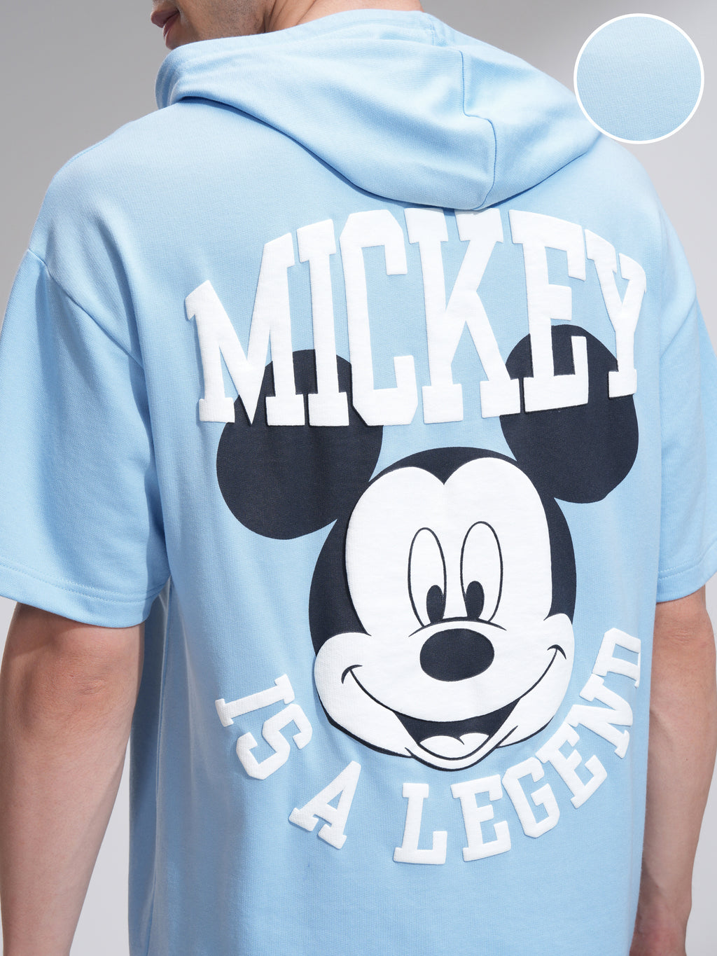 Disney By Highlander Men Blue Mickey Mouse Hooded Pullover Sweatshirt - Blue - Image 5