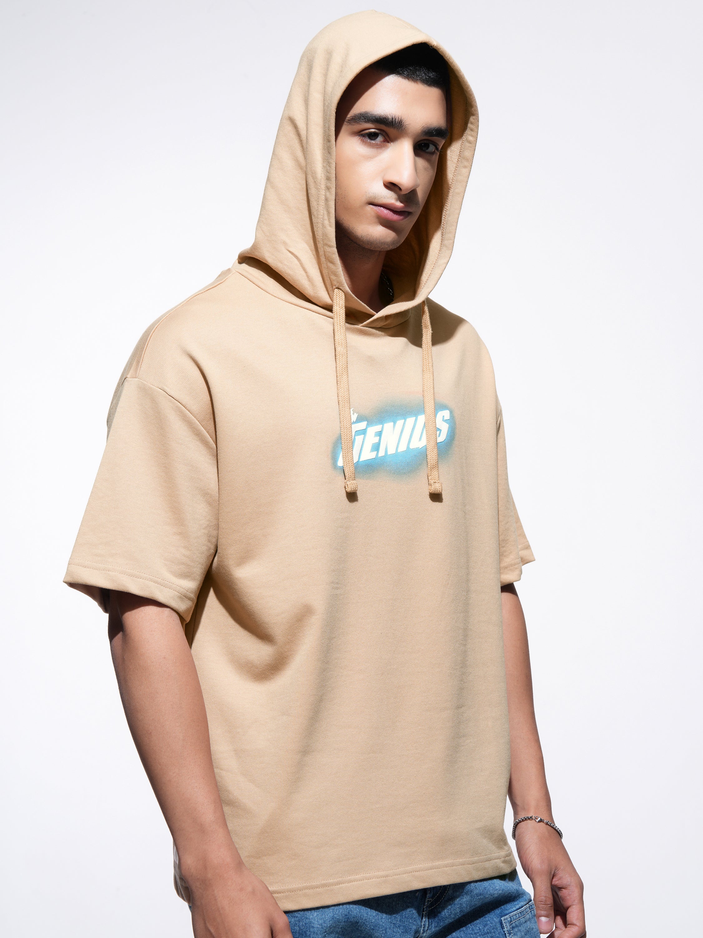Marvel By Highlander Men Beige Iron Man Hooded Pullover Sweatshirt - Beige - Image 6
