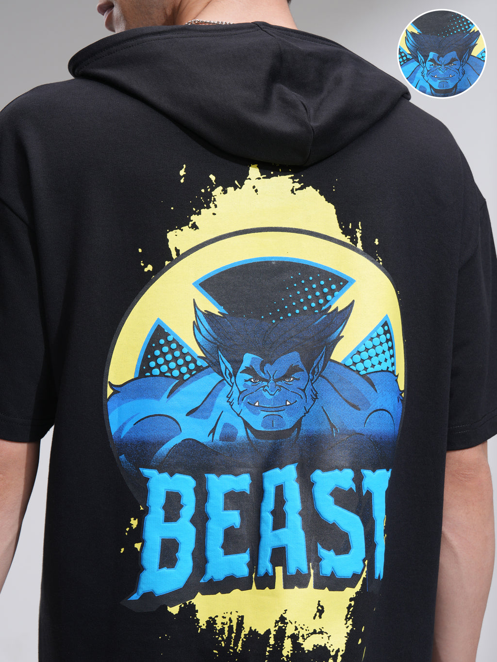 Marvel By Highlander Men Black Hulk Hooded Pullover Sweatshirt - Black - Image 5
