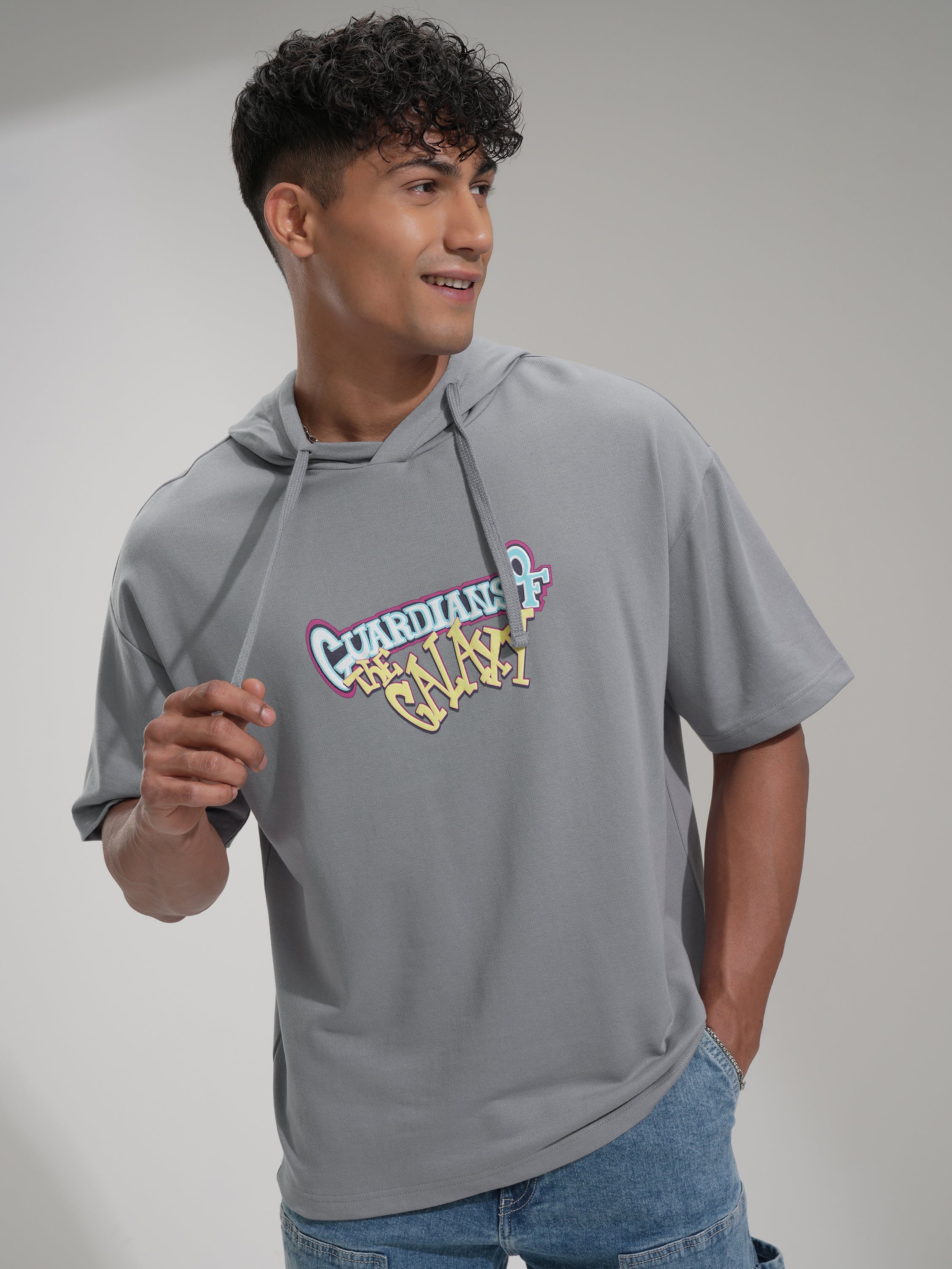 Marvel By Highlander Men Grey Guardians Of The Galaxy Hooded Pullover Sweatshirt - Grey - Image 3