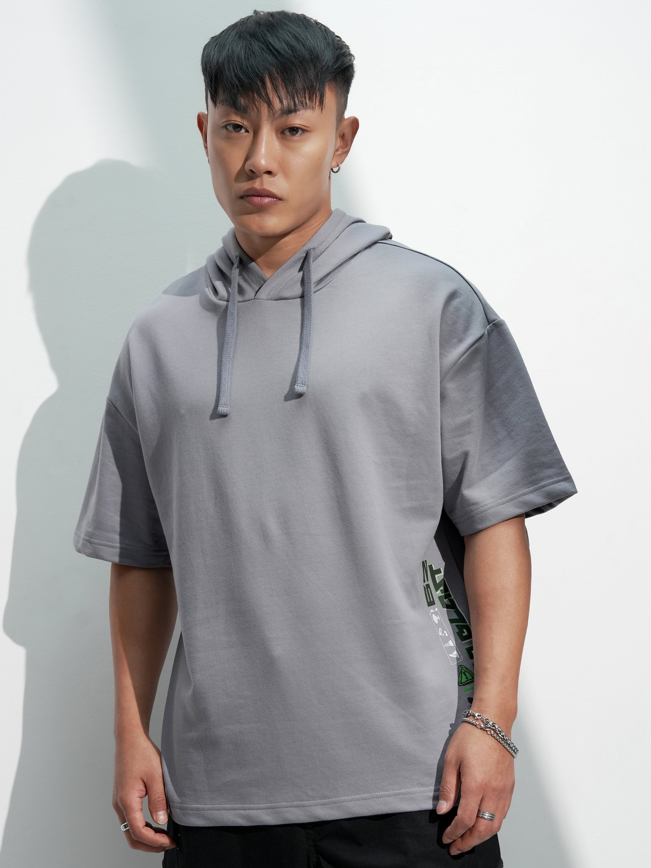 Marvel By Highlander Men Grey Hulk Hooded Pullover Sweatshirt - Grey - Image 3