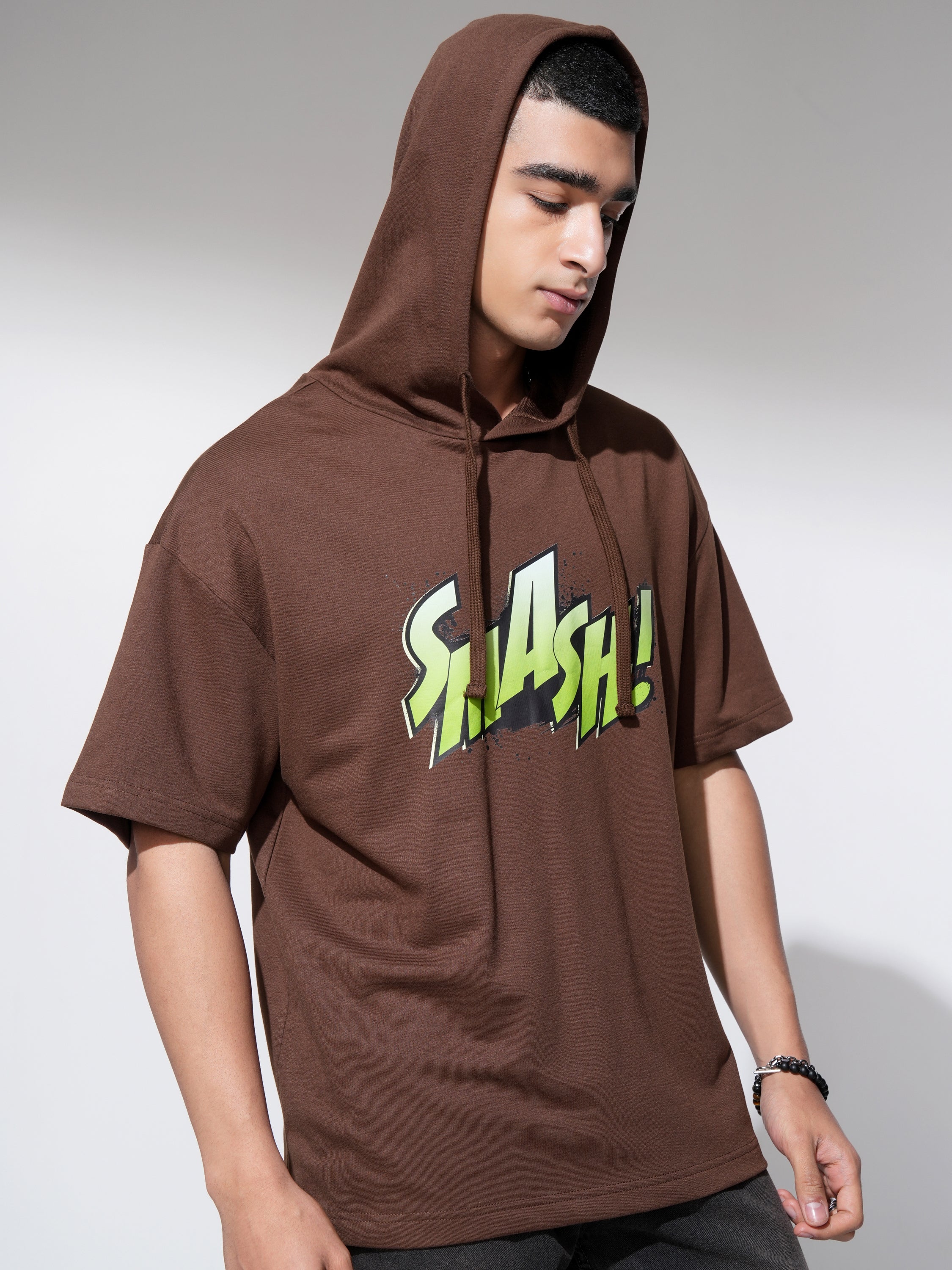 Marvel By Highlander Men Brown Hulk Hooded Pullover Sweatshirt - Brown - Image 6