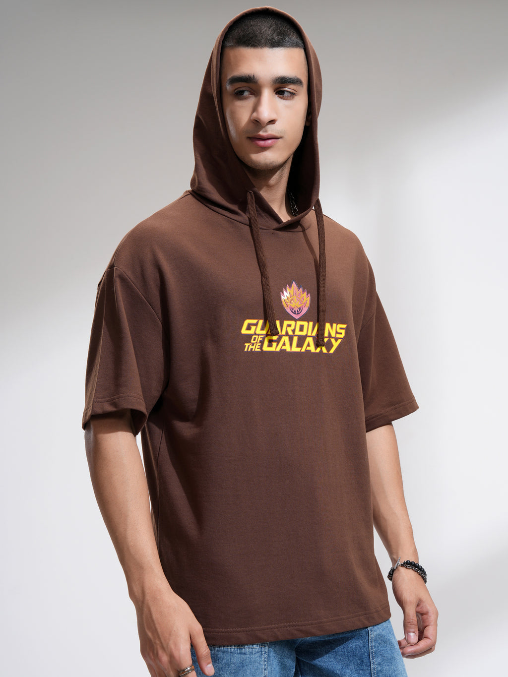 Marvel By Highlander Men Brown Guardians Of The Galaxy Hooded Pullover Sweatshirt - Brown - Image 6