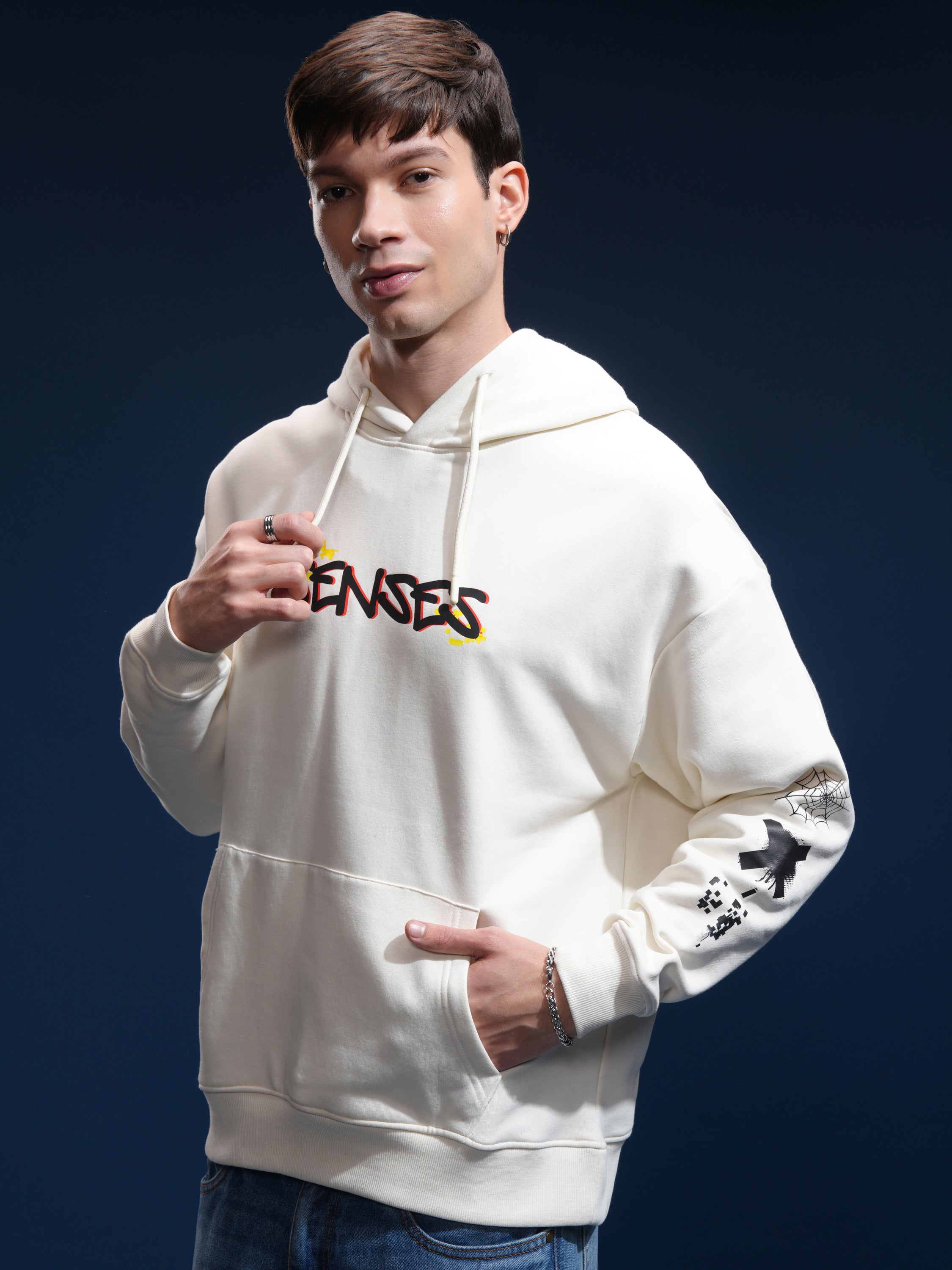 Marvel By Highlander Men White Spider-Man Hooded Pullover Sweatshirt - White - Image 4