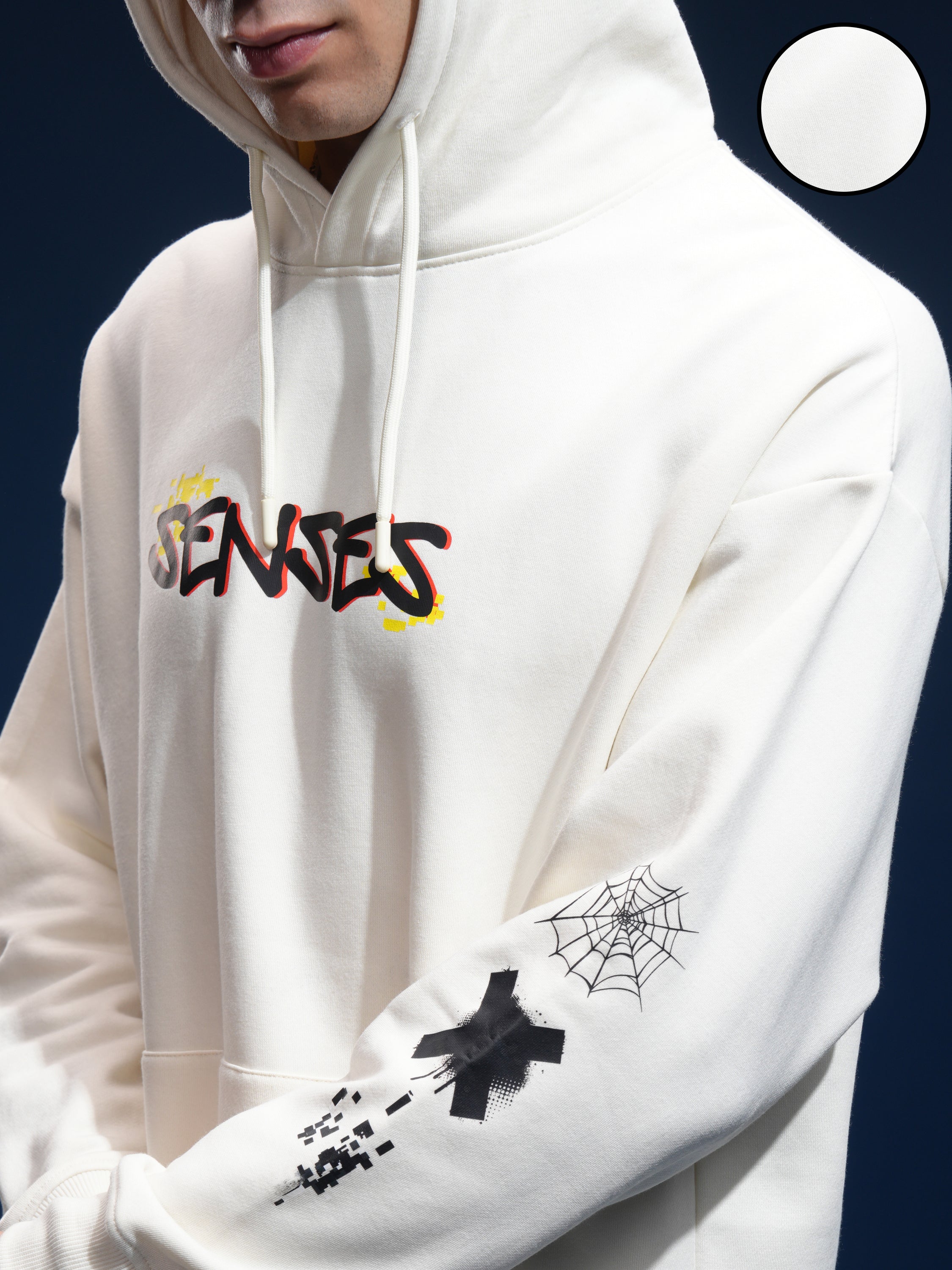Marvel By Highlander Men White Spider-Man Hooded Pullover Sweatshirt - White - Image 5