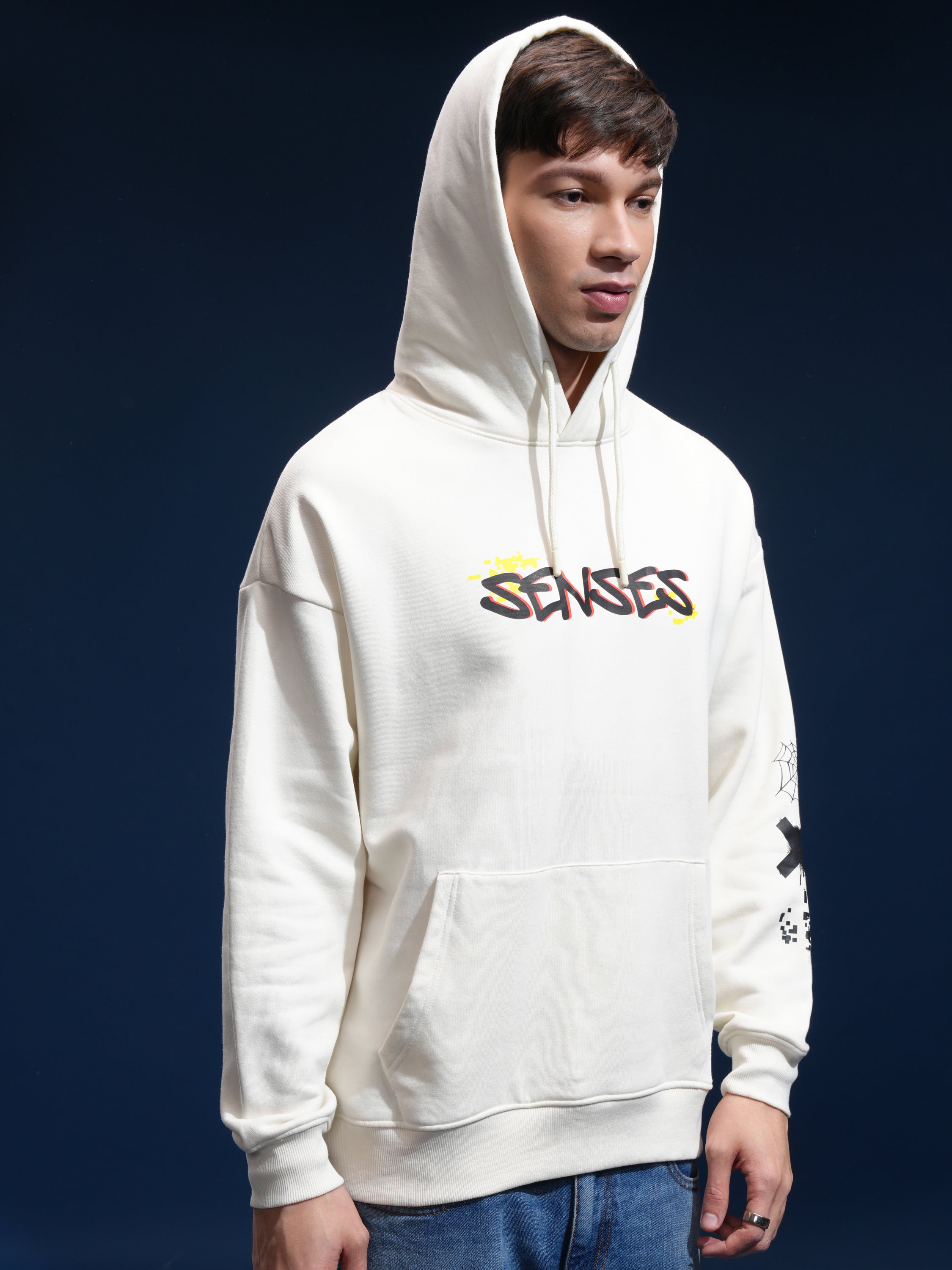 Marvel By Highlander Men White Spider-Man Hooded Pullover Sweatshirt - White - Image 6