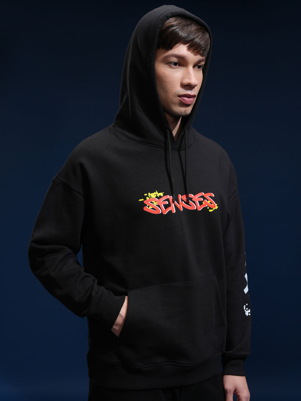 Marvel By Highlander Men Black Spider-Man Hooded Pullover Sweatshirt - Black - Image 6