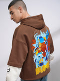 Marvel By Highlander Men Brown Spider-Man Hooded Pullover Sweatshirt - Brown - Image 1