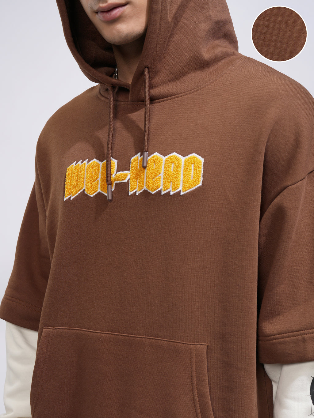 Marvel By Highlander Men Brown Spider-Man Hooded Pullover Sweatshirt - Brown - Image 5