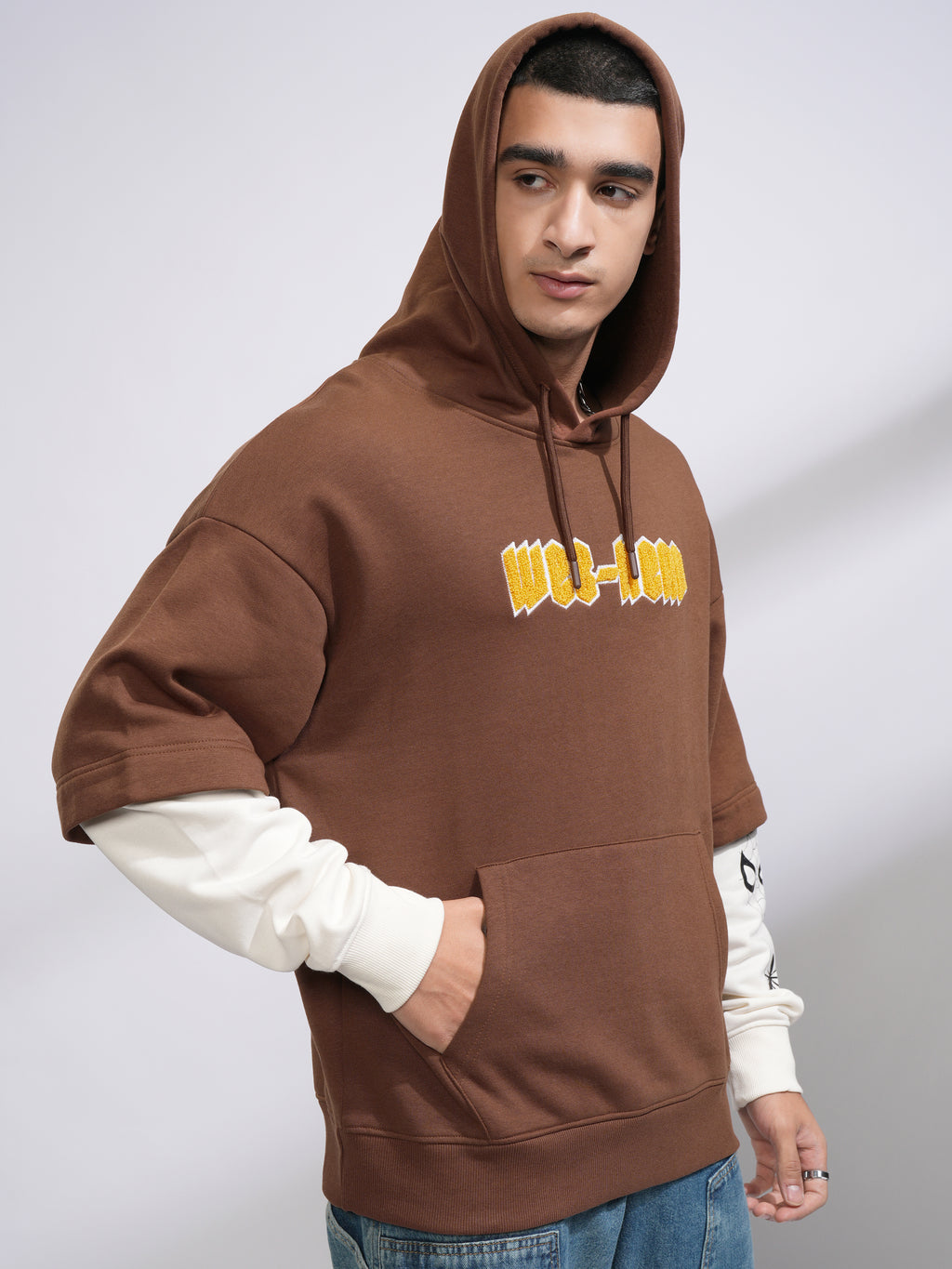 Marvel By Highlander Men Brown Spider-Man Hooded Pullover Sweatshirt - Brown - Image 6