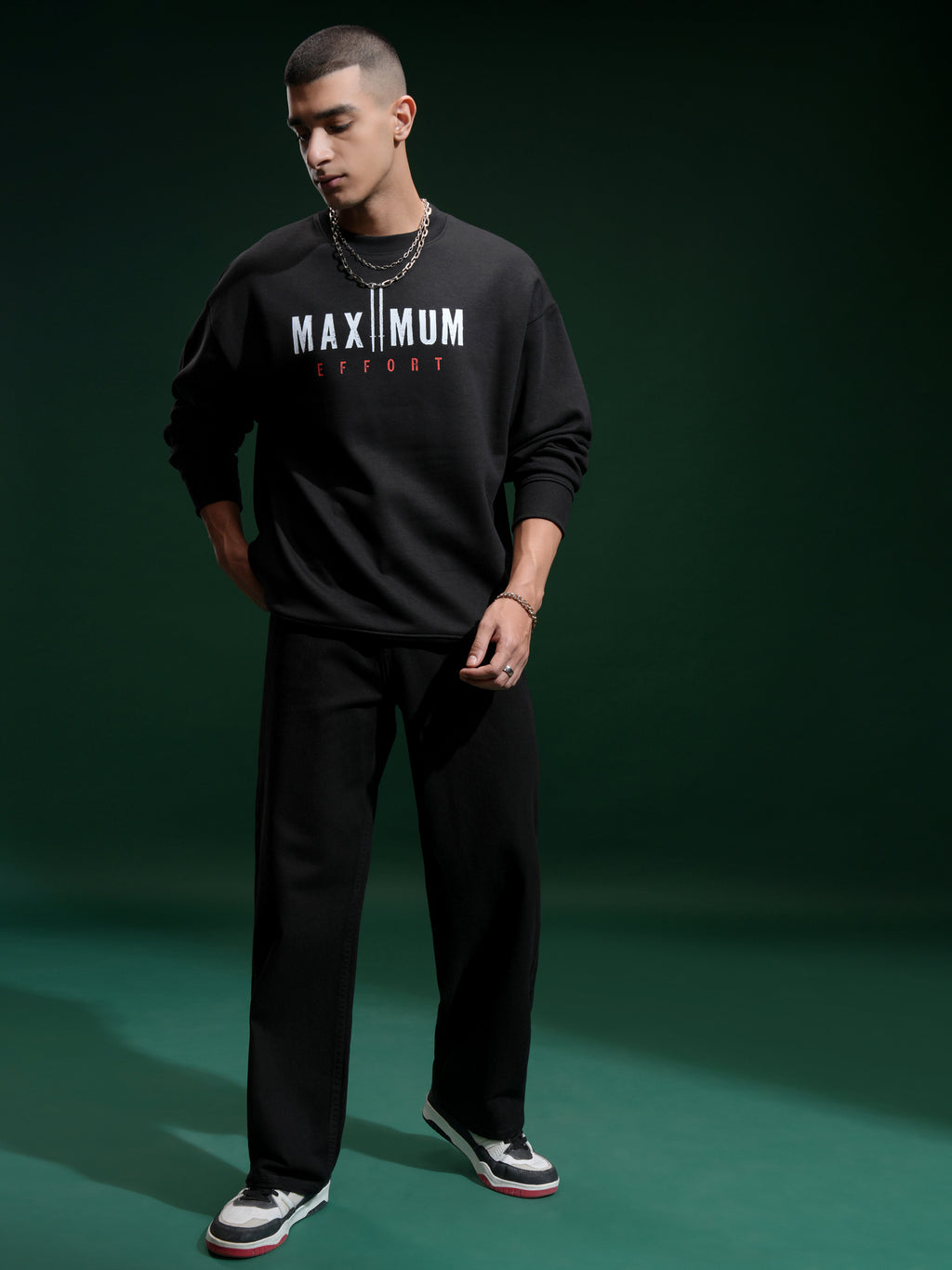 Marvel By Highlander Men Black Deadpool Round Neck Pullover Sweatshirt - Black - Image 2
