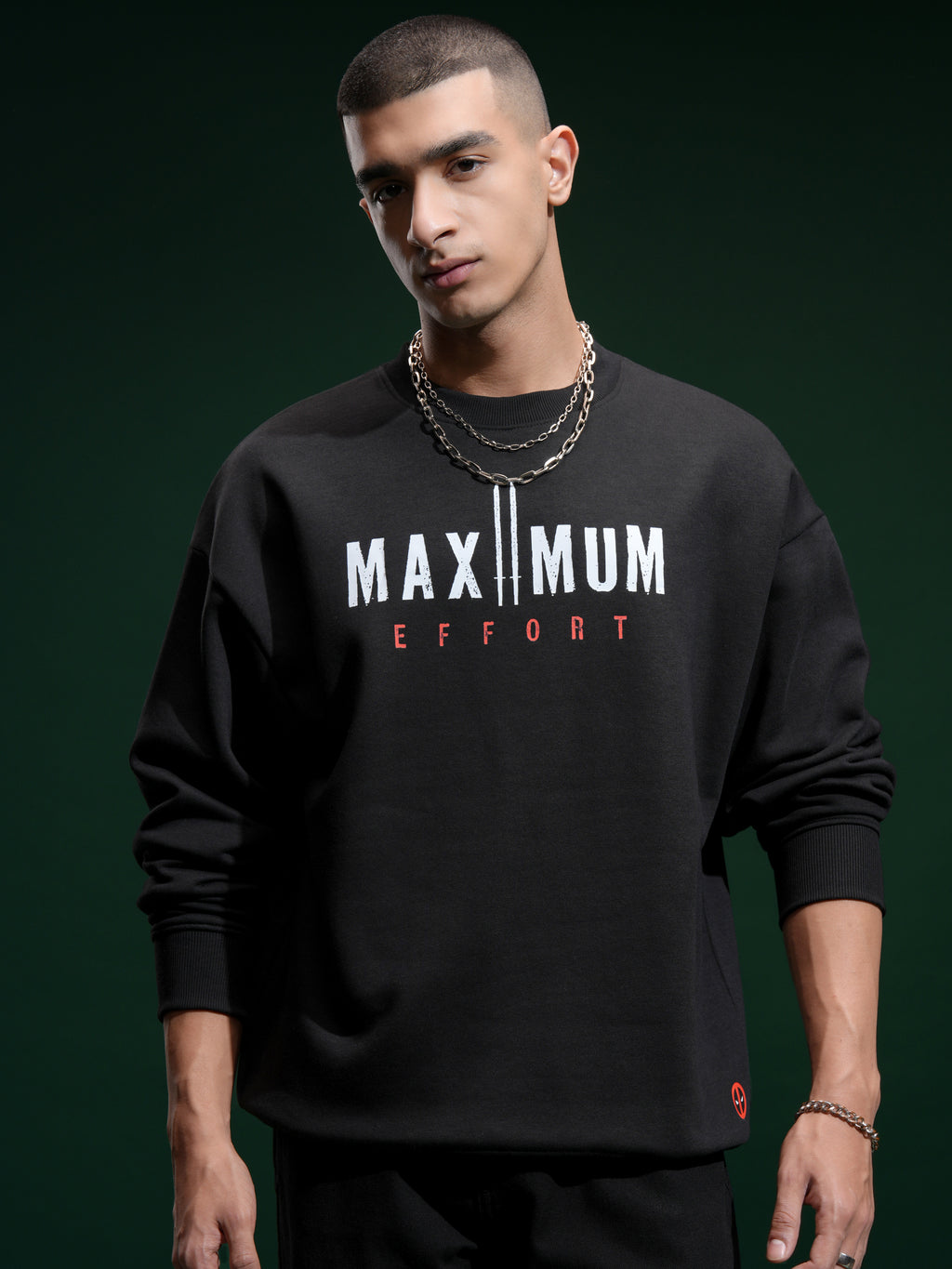 Marvel By Highlander Men Black Deadpool Round Neck Pullover Sweatshirt - Black - Image 3