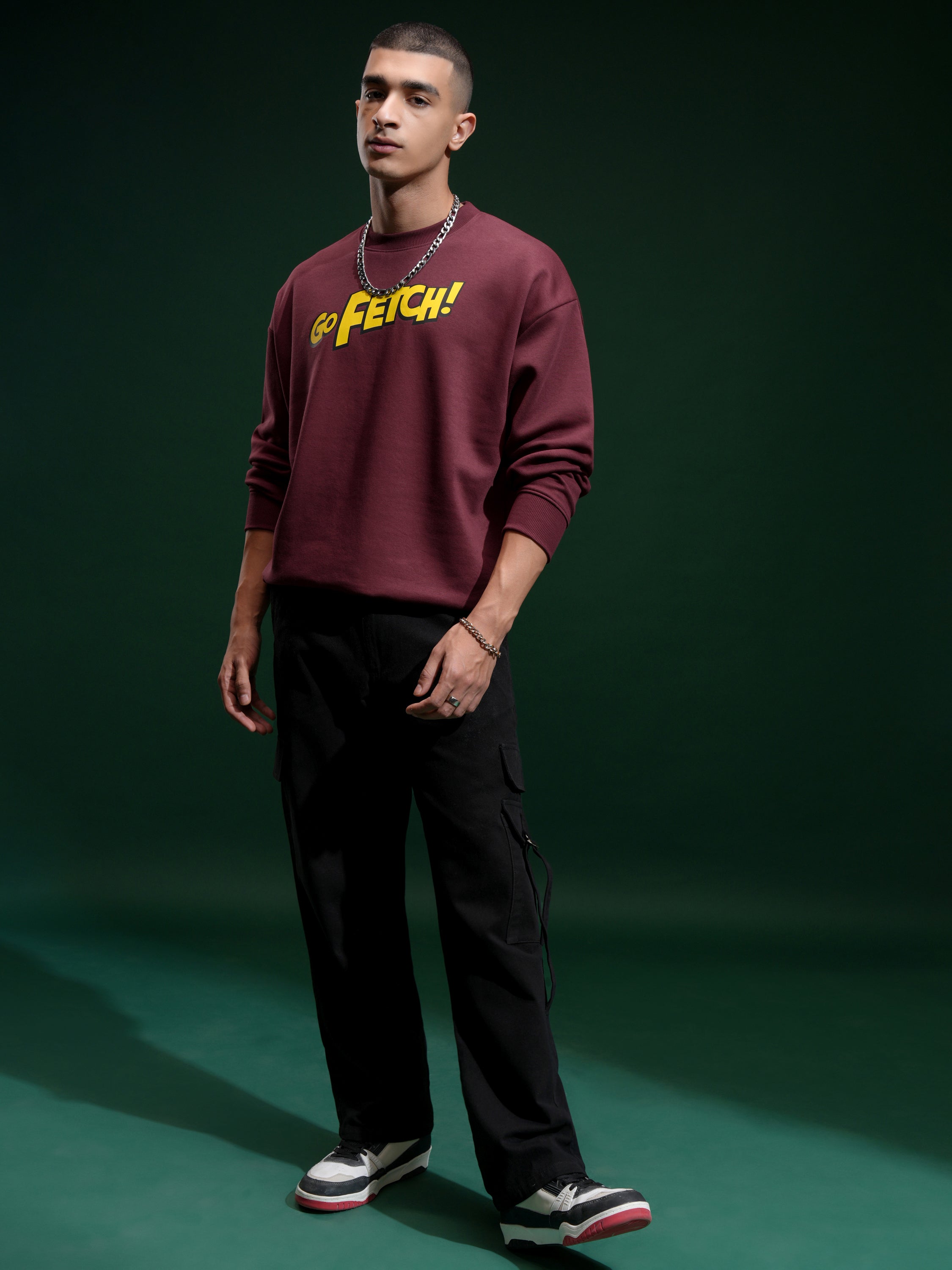 Marvel By Highlander Men Maroon Deadpool Round Neck Pullover Sweatshirt - Maroon - Image 2