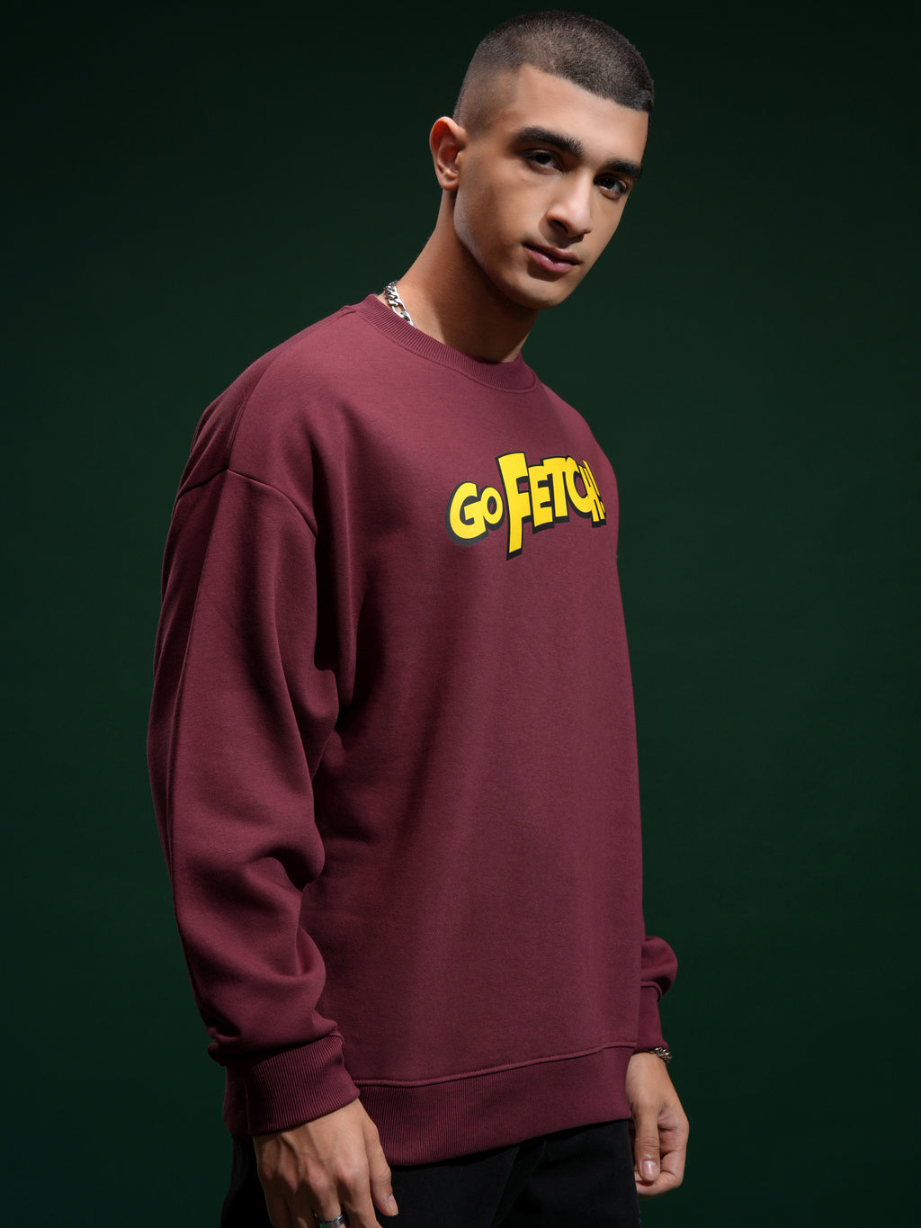 Marvel By Highlander Men Maroon Deadpool Round Neck Pullover Sweatshirt - Maroon - Image 6