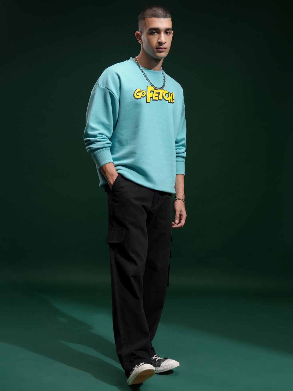Marvel By Highlander Men Blue Deadpool Round Neck Pullover Sweatshirt - Blue - Image 2