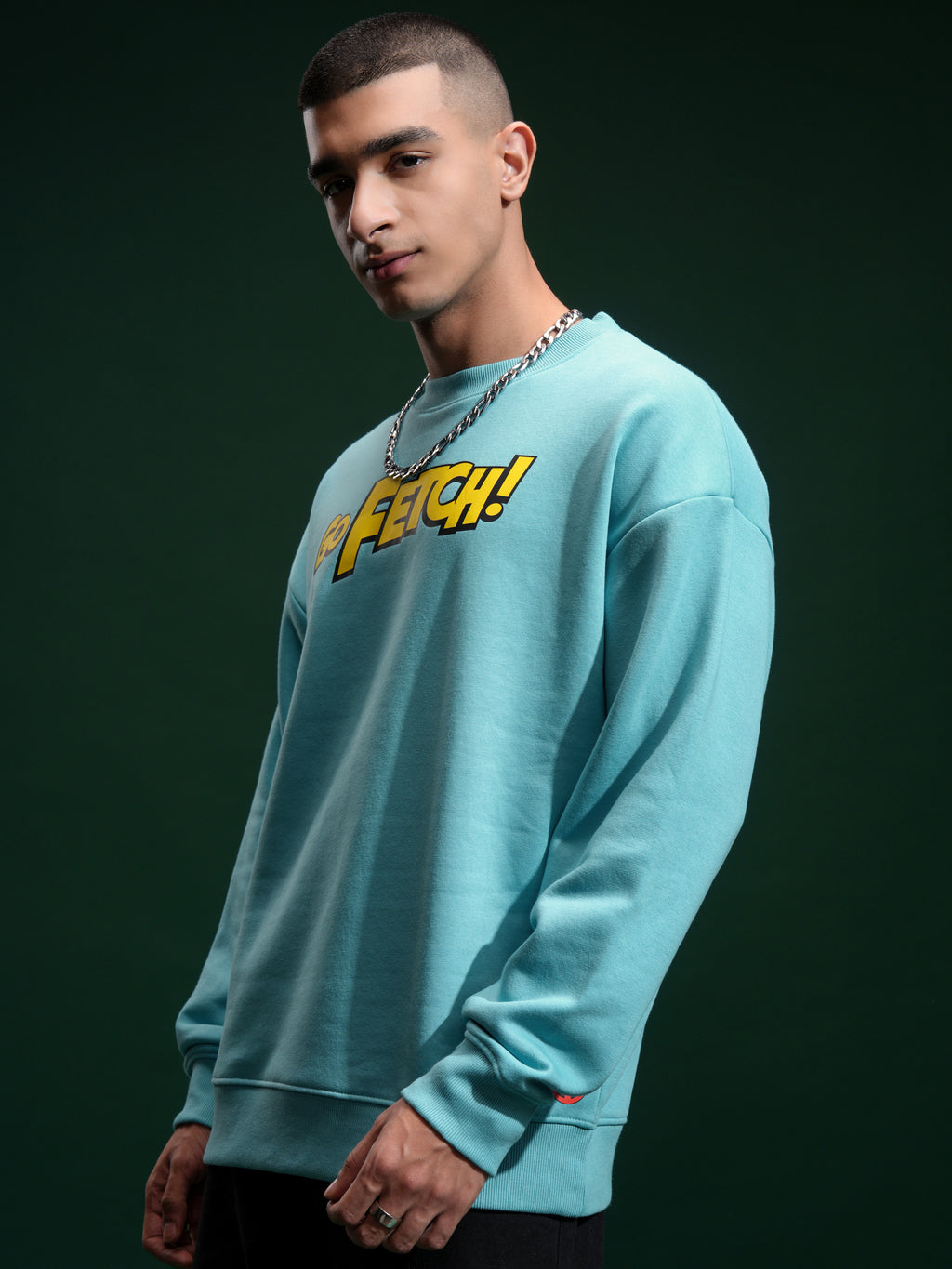 Marvel By Highlander Men Blue Deadpool Round Neck Pullover Sweatshirt - Blue - Image 4