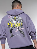 Marvel By Highlander Men Purple Venom Hooded Pullover Sweatshirt - Purple - Image 1