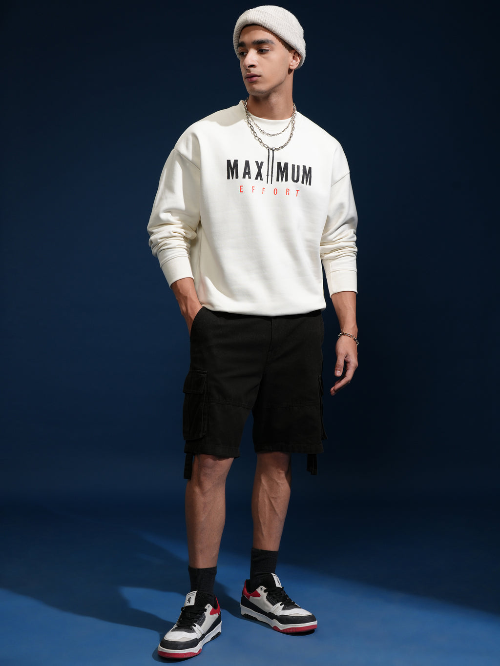Marvel By Highlander Men White Deadpool Round Neck Pullover Sweatshirt - White - Image 2