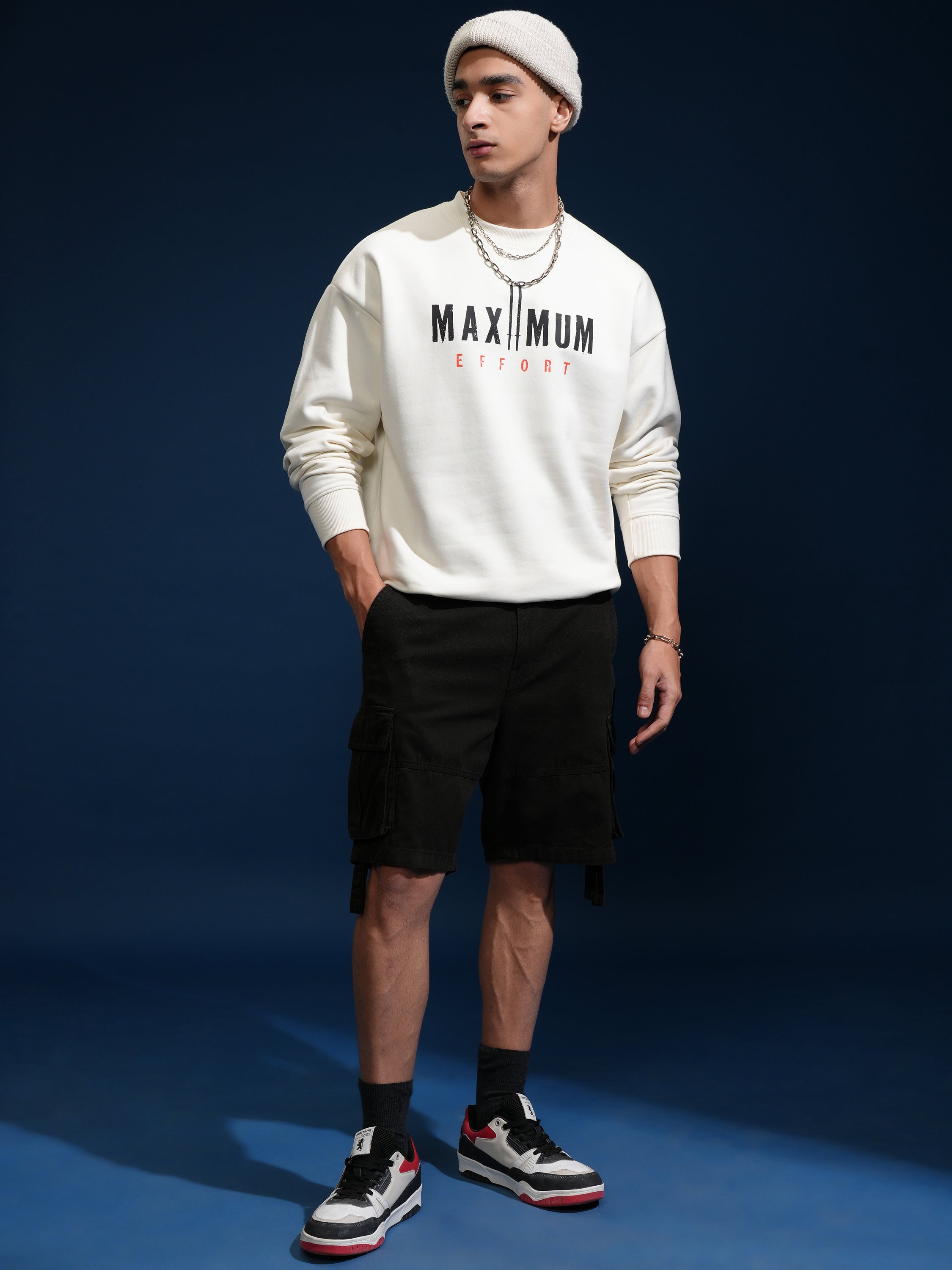 Marvel By Highlander Men White Deadpool Round Neck Pullover Sweatshirt - White - Image 2