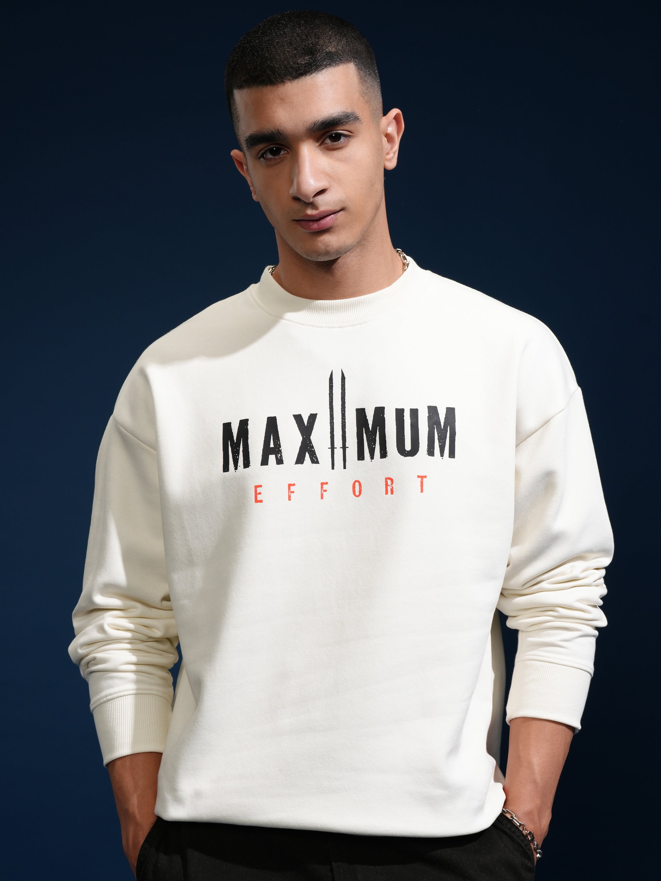Marvel By Highlander Men White Deadpool Round Neck Pullover Sweatshirt - White - Image 3