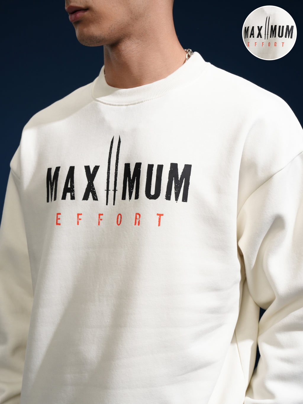 Marvel By Highlander Men White Deadpool Round Neck Pullover Sweatshirt - White - Image 5