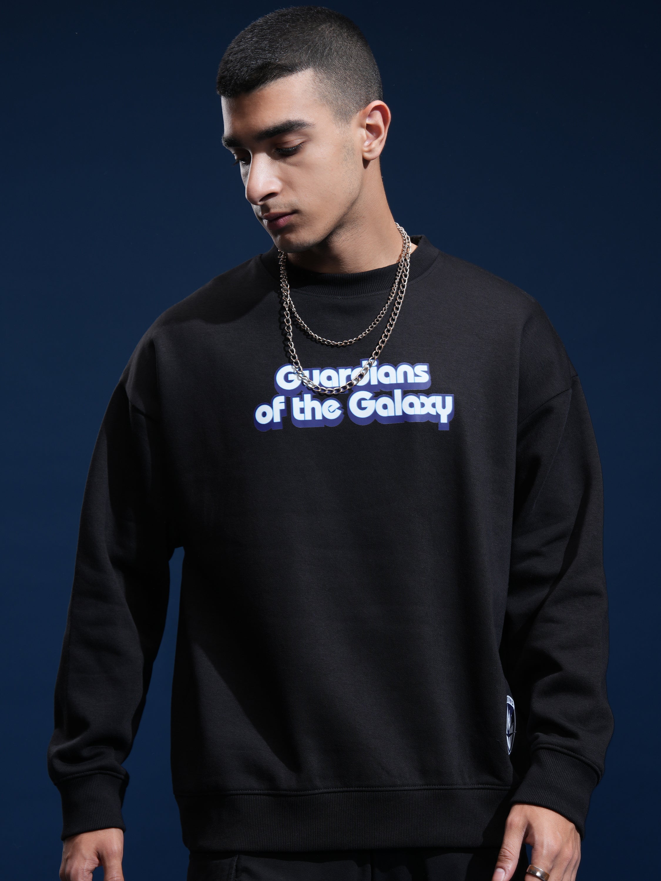 Marvel By Highlander Men Black Guardians Of The Galaxy Round Neck Pullover Sweatshirt - Black - Image 3