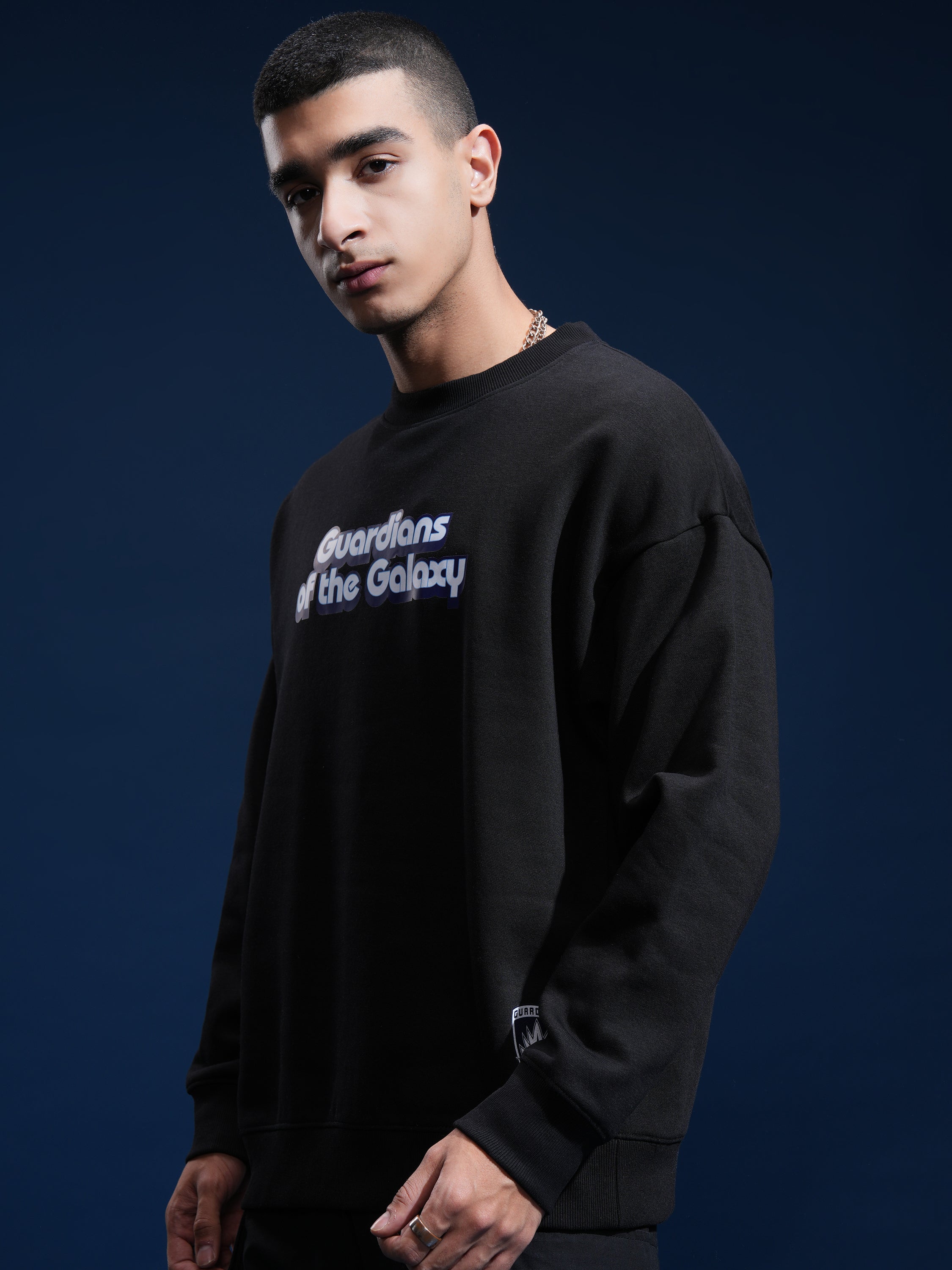 Marvel By Highlander Men Black Guardians Of The Galaxy Round Neck Pullover Sweatshirt - Black - Image 4