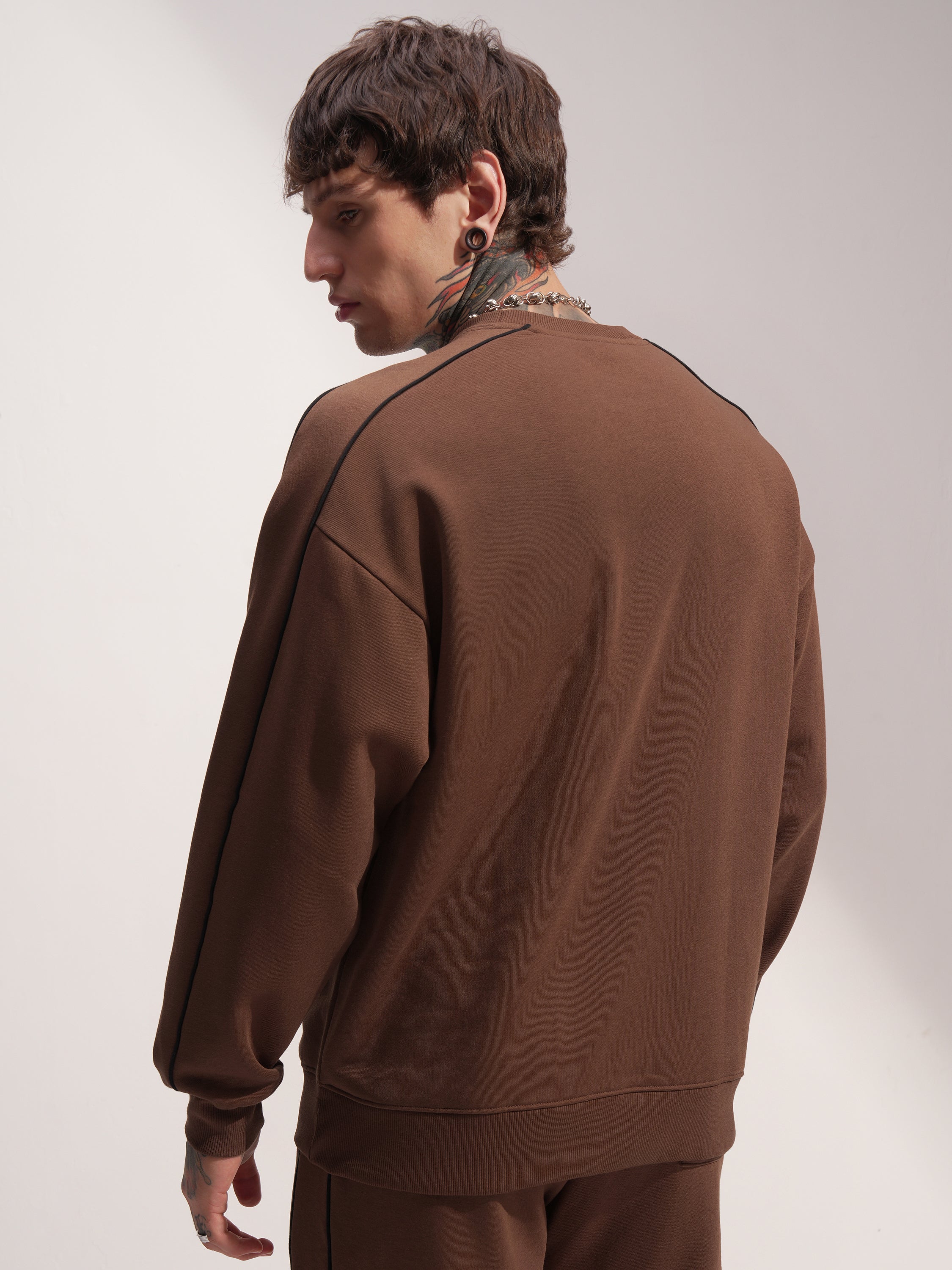 Marvel By Highlander Men Brown Black Panther Round Neck Pullover Sweatshirt - Brown - Image 3