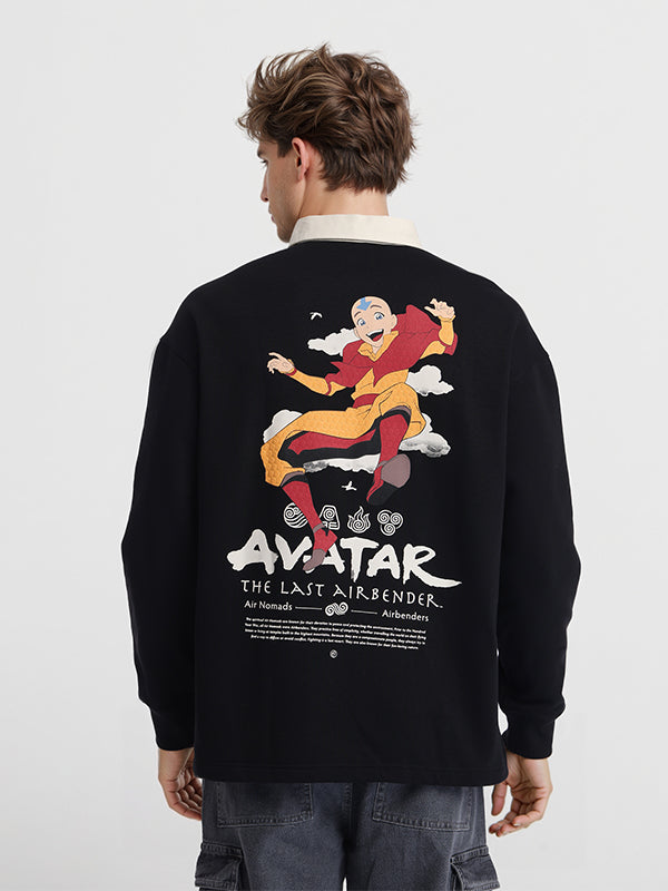 Highlander Men Black Avatar Shirt Collar Pullover Sweatshirt - Black - Image 3