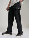 Marvel By Highlander Men Black Thor Slim Fit Solid Cargos - Black - Image 1