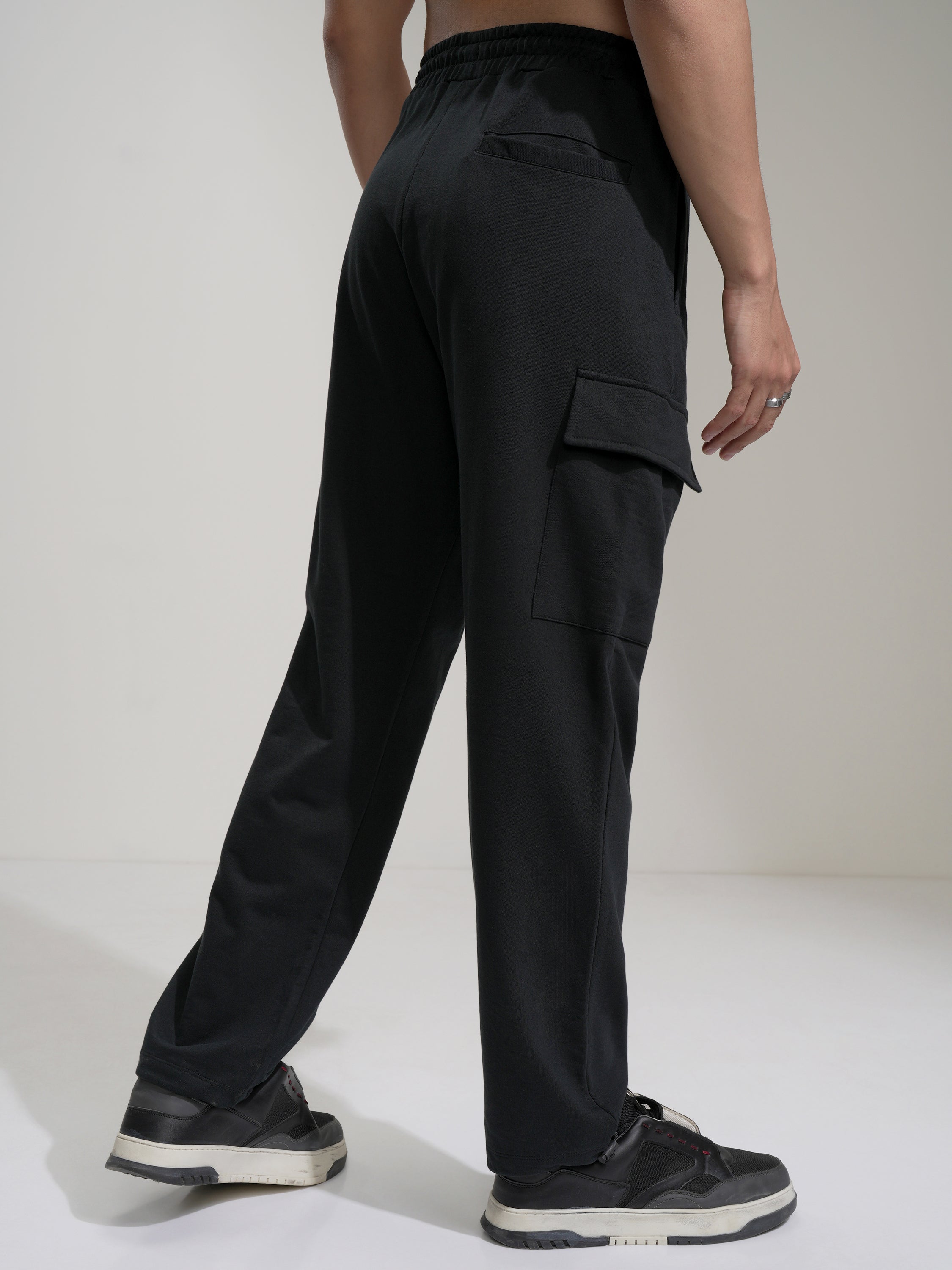 Marvel By Highlander Men Black Thor Slim Fit Solid Cargos - Black - Image 3