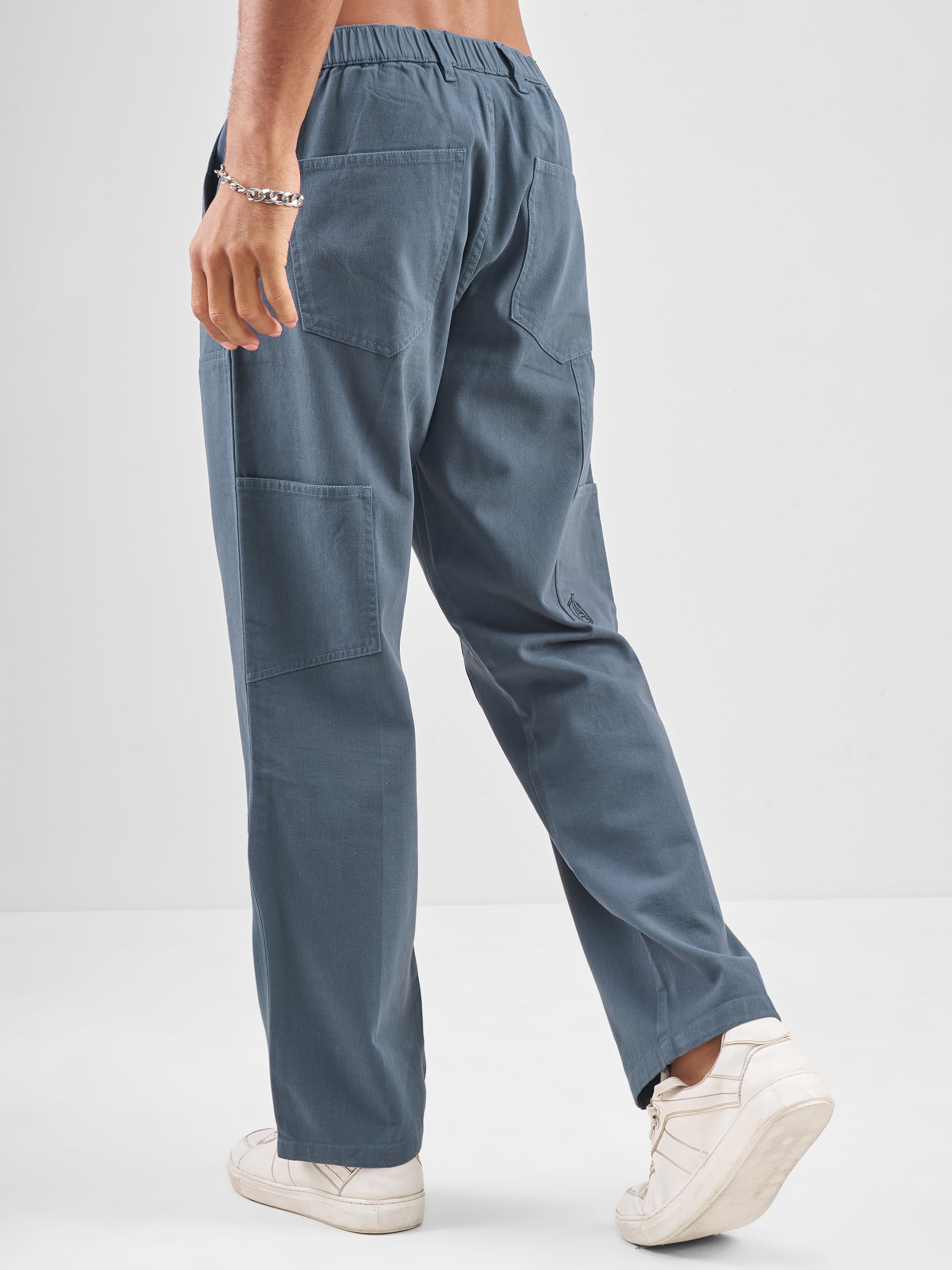 Marvel By Highlander Men Blue Avengers Straight Fit Solid Regular Trouser - Blue - Image 3