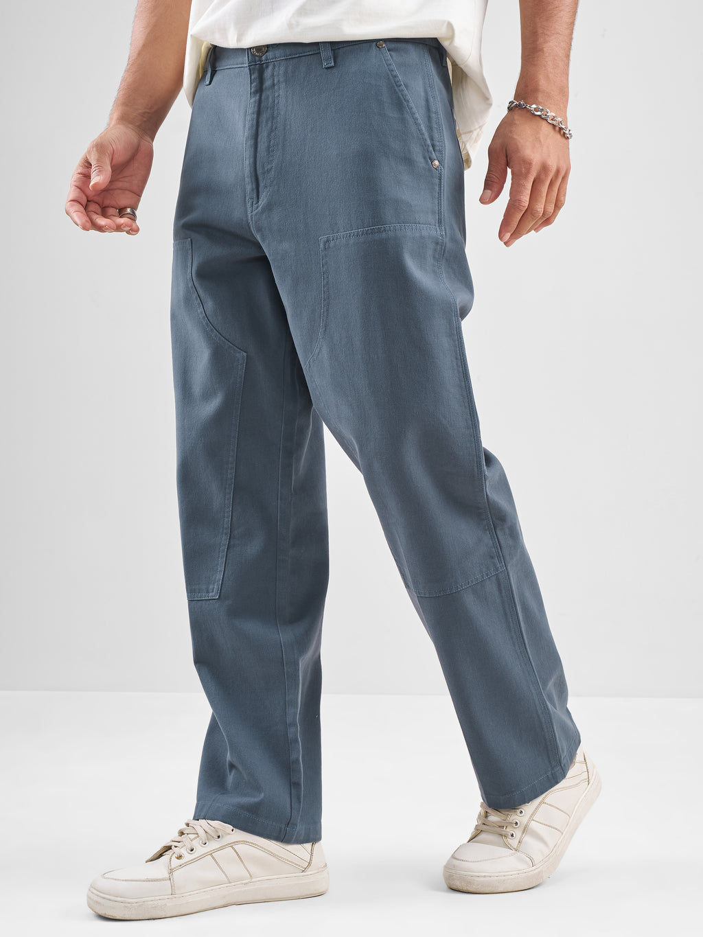 Marvel By Highlander Men Blue Avengers Straight Fit Solid Regular Trouser - Blue - Image 4