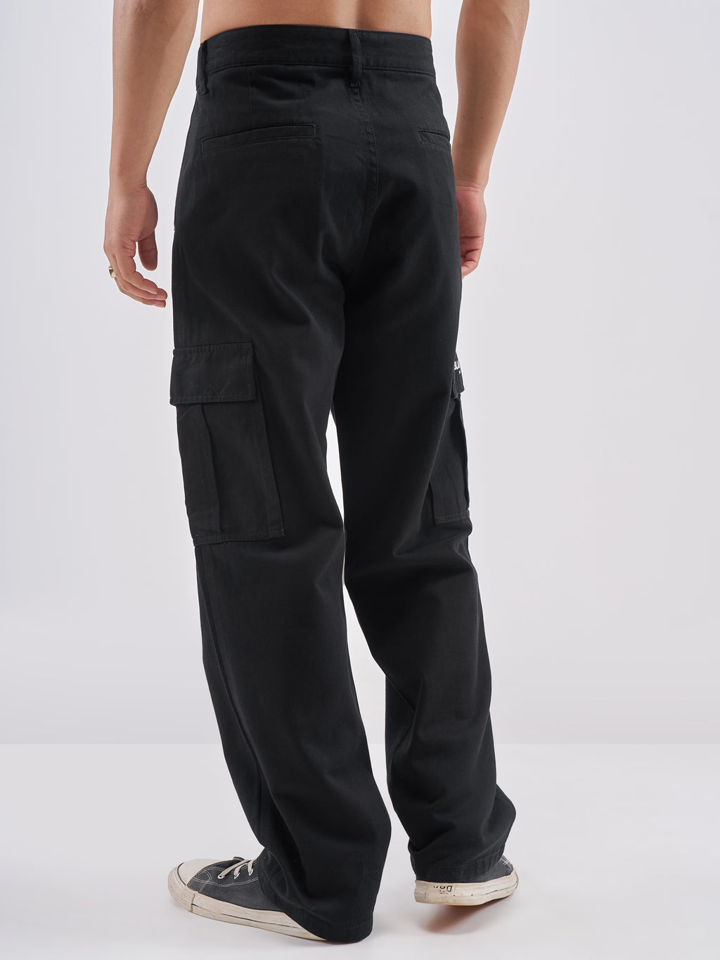 Marvel By Highlander Men Black Black Panther Loose Fit Solid Cargos - Black - Image 3