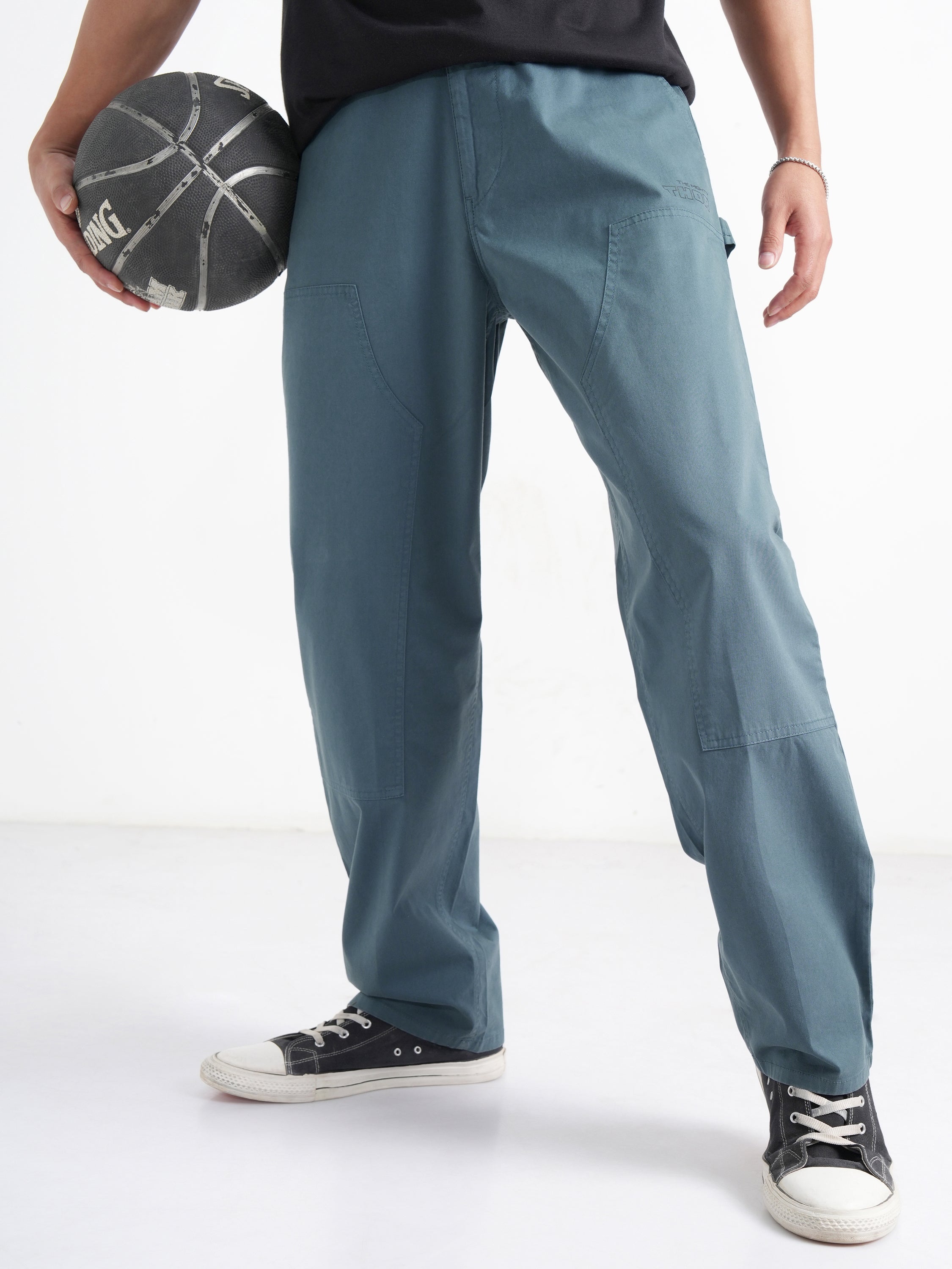 Marvel By Highlander Men Blue Thor Loose Fit Solid Regular Trouser - Blue - Image 1