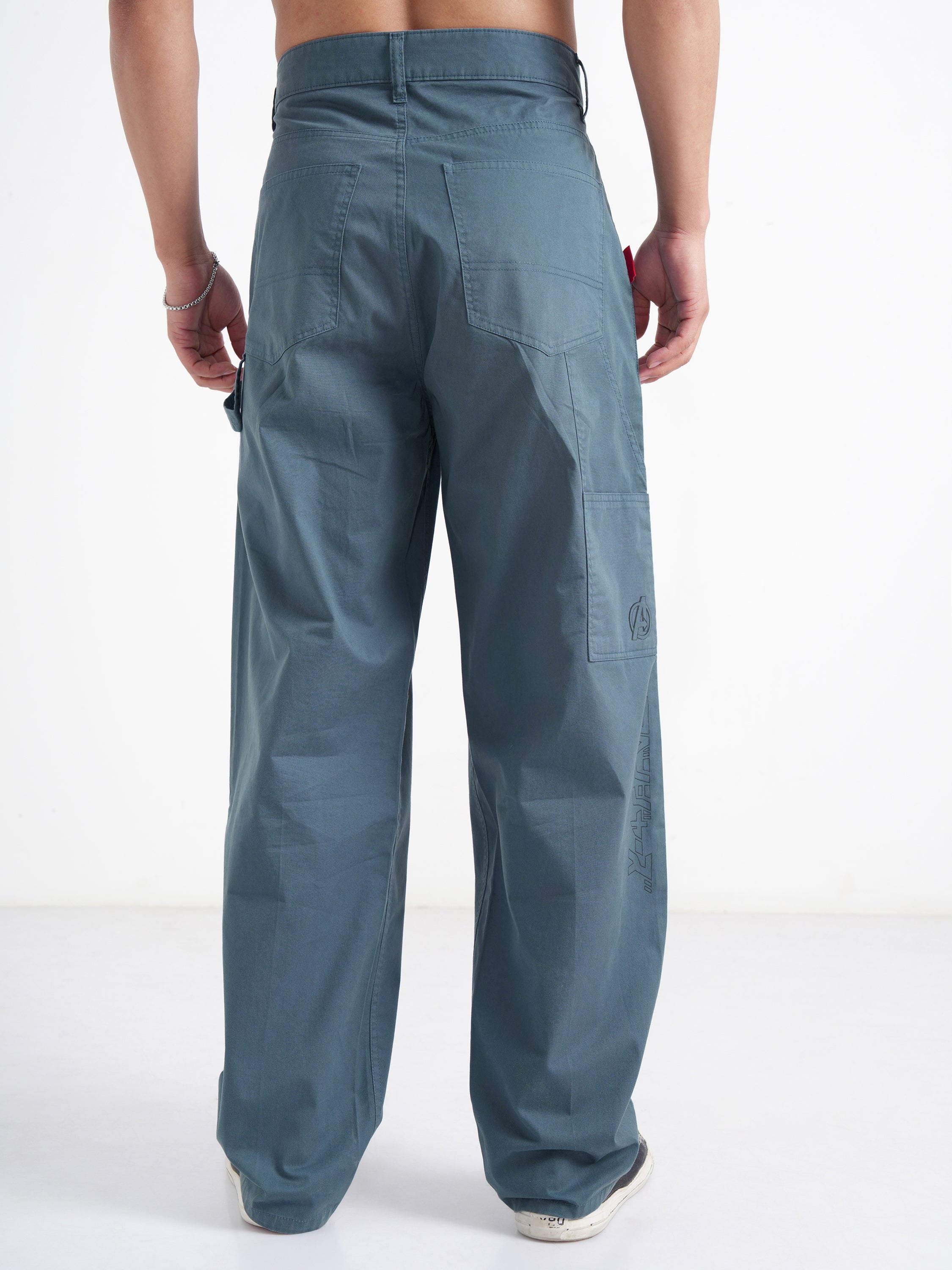 Marvel By Highlander Men Blue Thor Loose Fit Solid Regular Trouser - Blue - Image 3