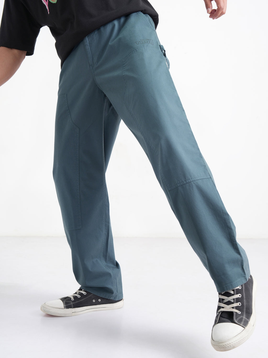 Marvel By Highlander Men Blue Thor Loose Fit Solid Regular Trouser - Blue - Image 4