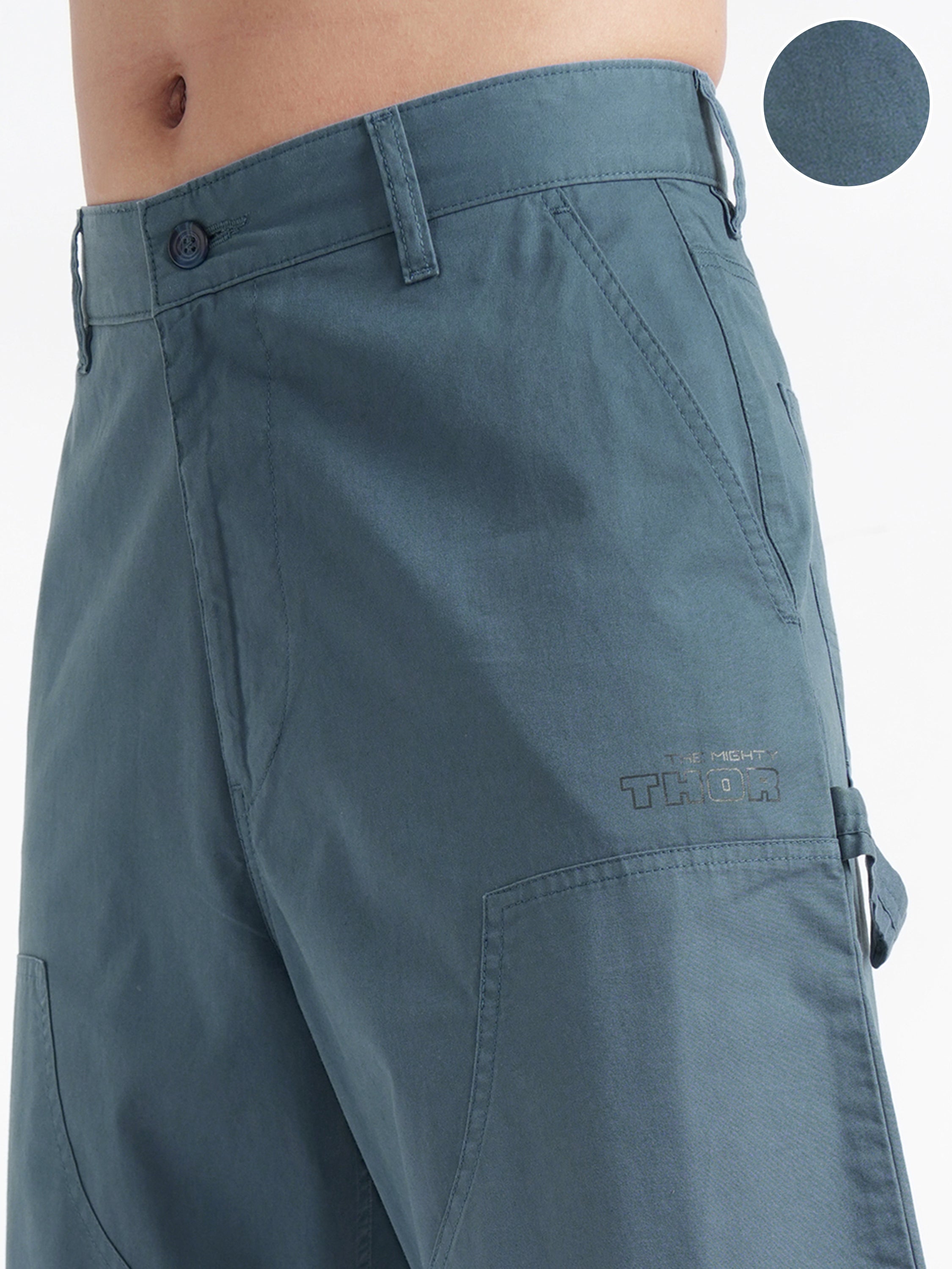 Marvel By Highlander Men Blue Thor Loose Fit Solid Regular Trouser - Blue - Image 5