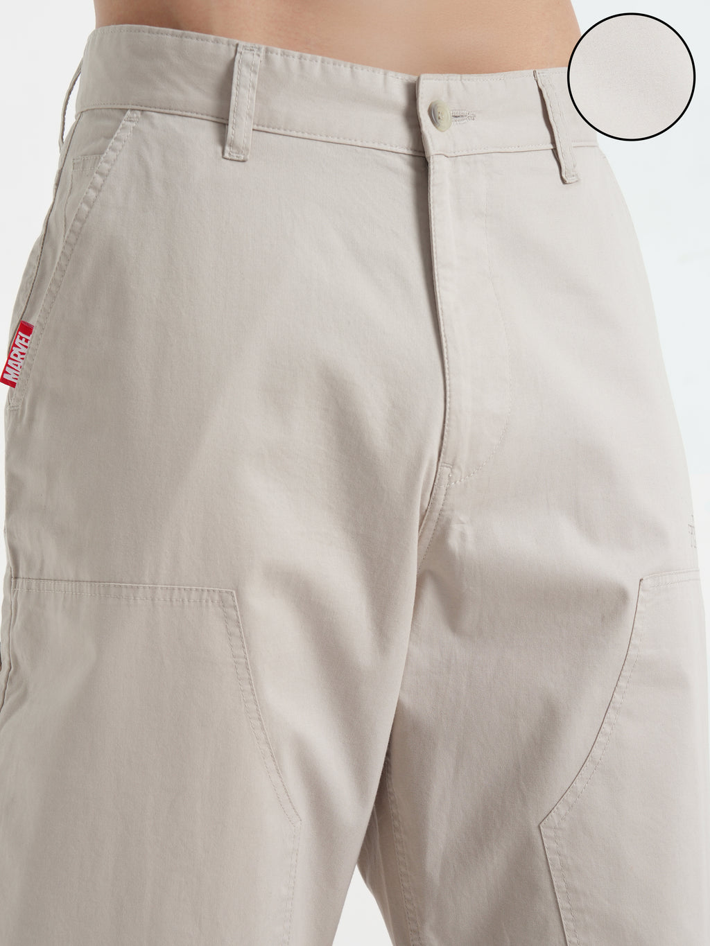 Marvel By Highlander Men Beige Thor Loose Fit Solid Regular Trouser - Beige - Image 5