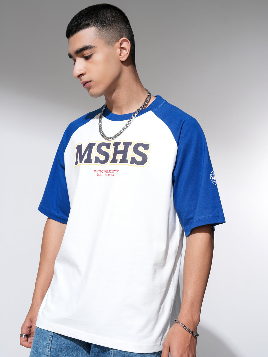 Marvel By Highlander Men Off White Spider-Man Printed Round Neck Oversized Fit T-Shirt - Off White - Image 4