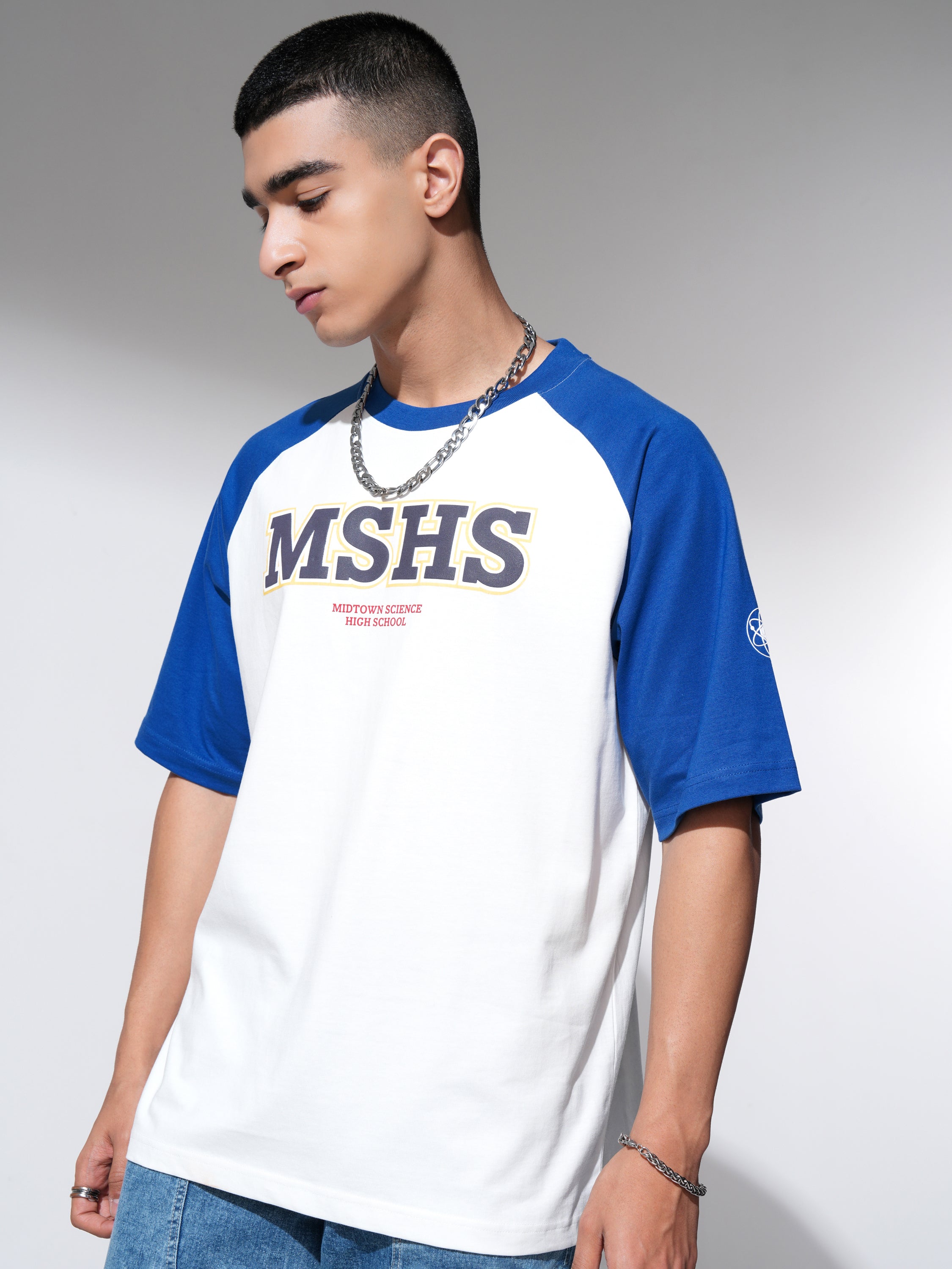 Marvel By Highlander Men Off White Spider-Man Printed Round Neck Oversized Fit T-Shirt - Off White - Image 4