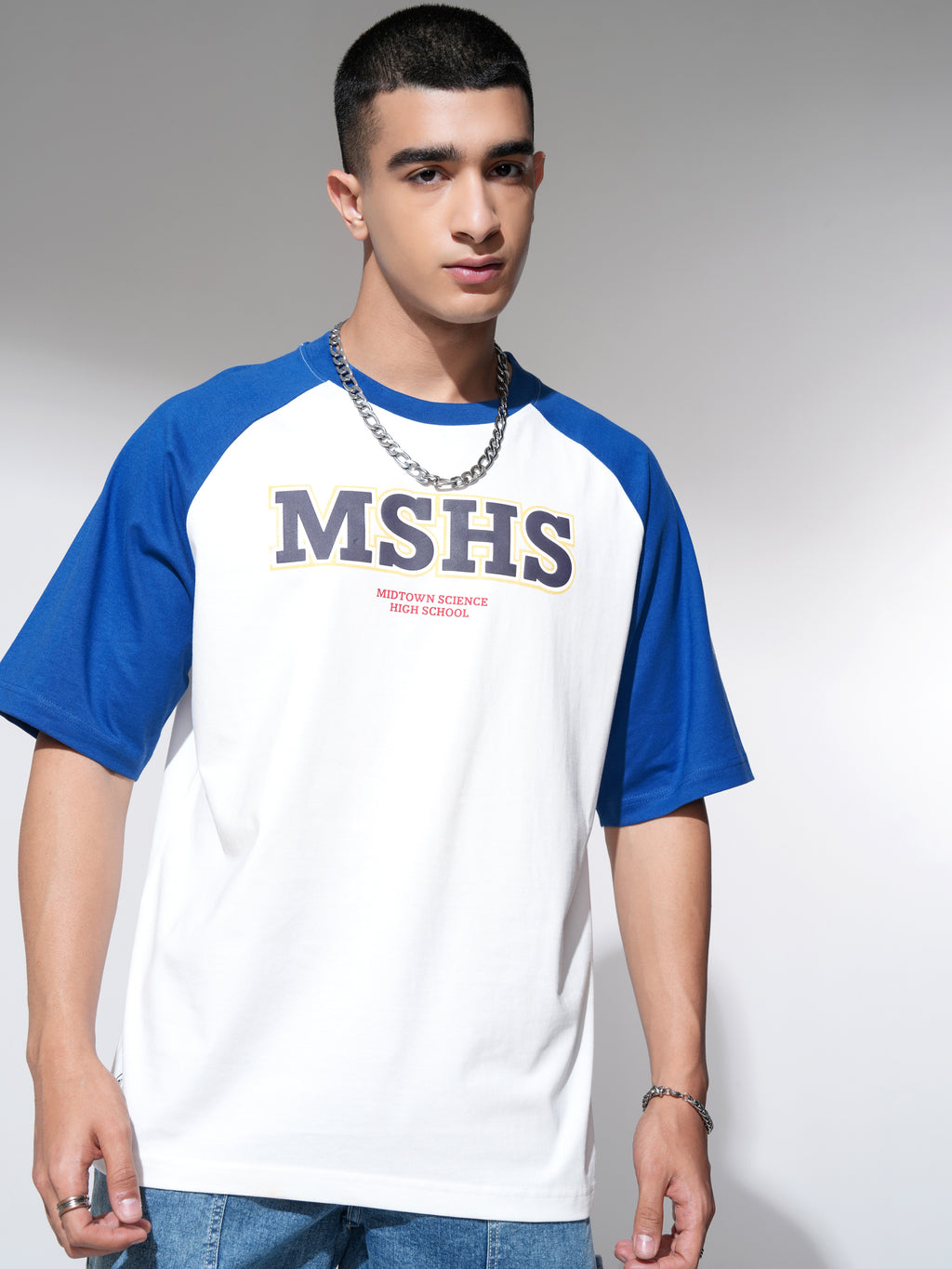Marvel By Highlander Men Off White Spider-Man Printed Round Neck Oversized Fit T-Shirt - Off White - Image 6