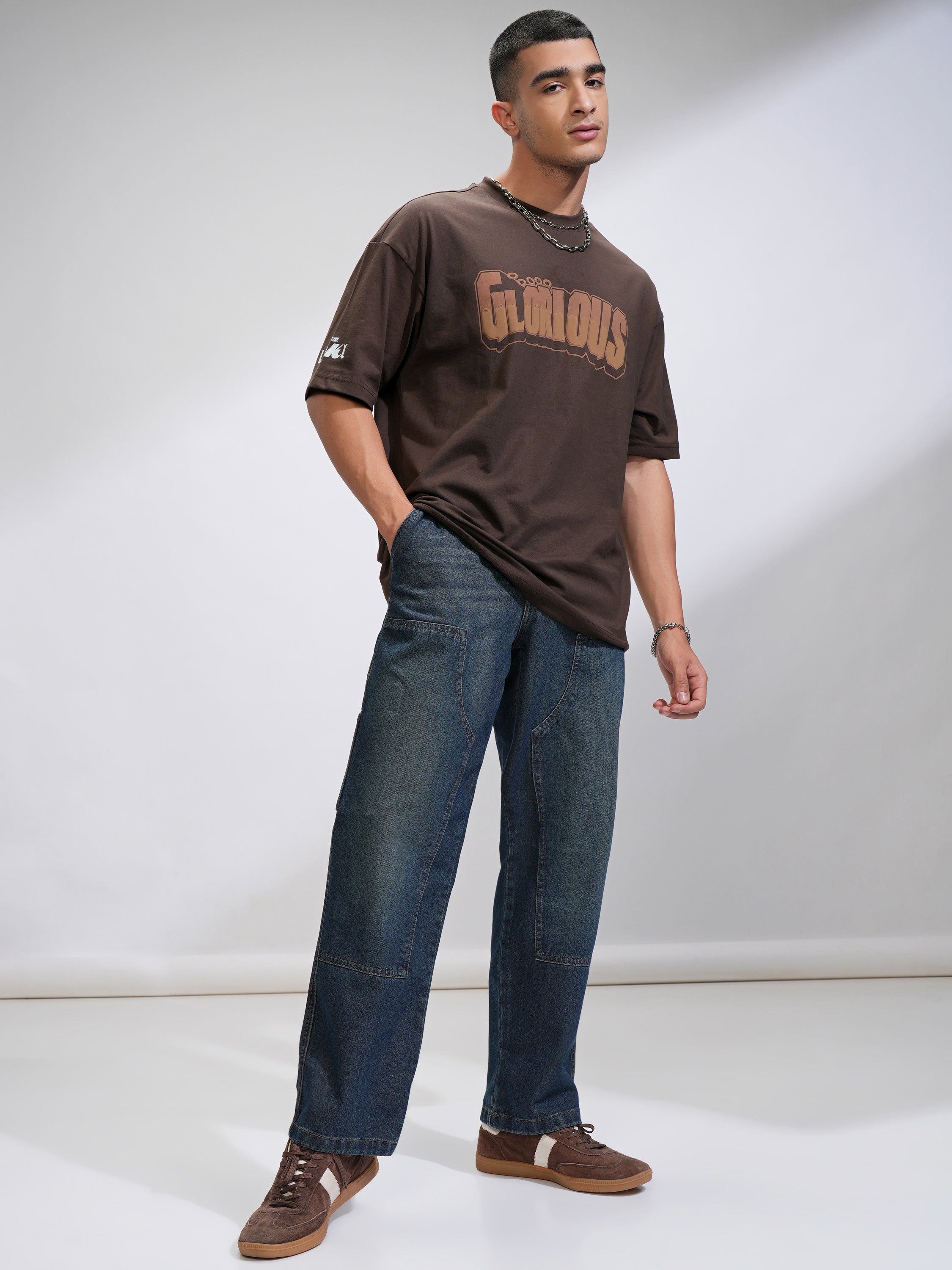 Marvel By Highlander Men Brown Loki Printed Round Neck Oversized Fit T-Shirt - Brown - Image 2