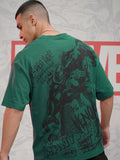 Marvel By Highlander Men Green Venom Printed Round Neck Oversized Fit T-Shirt - Green - Image 1
