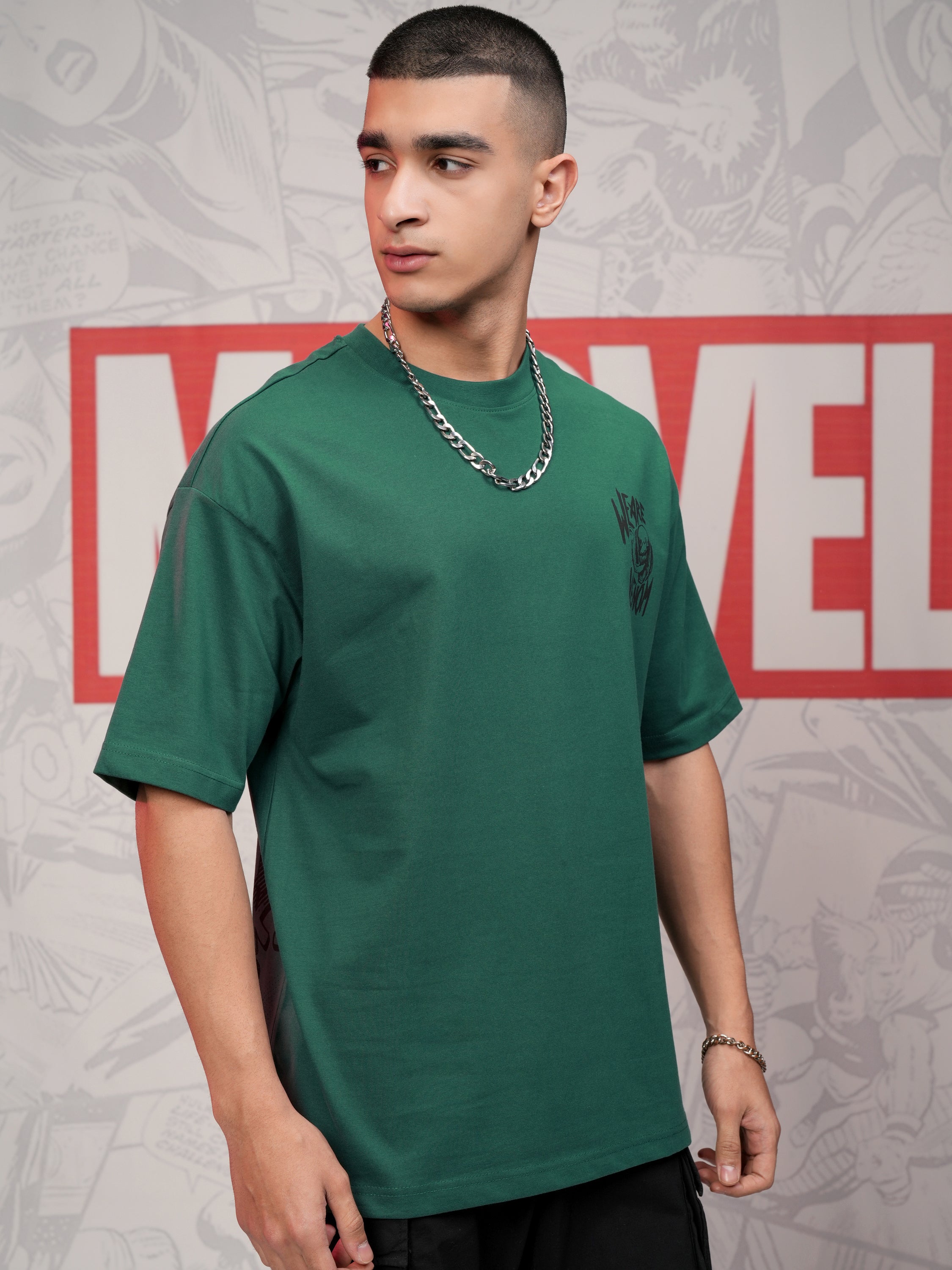 Marvel By Highlander Men Green Venom Printed Round Neck T-Shirt - Green - Image 6