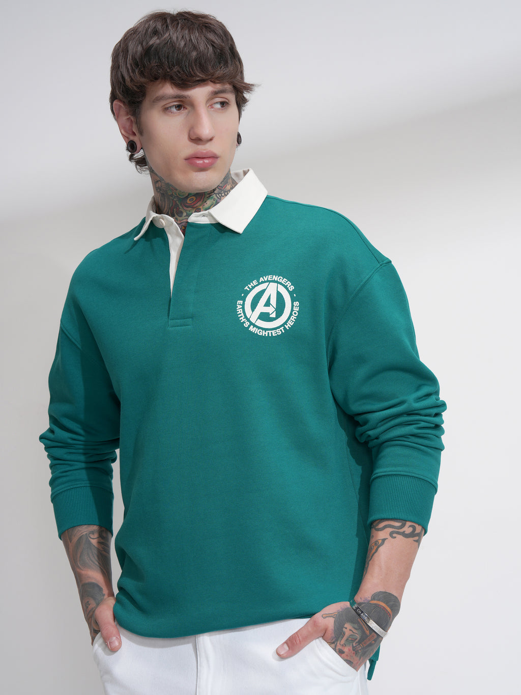 Marvel By Highlander Men Green Avengers Printed T-Shirt - Green - Image 3
